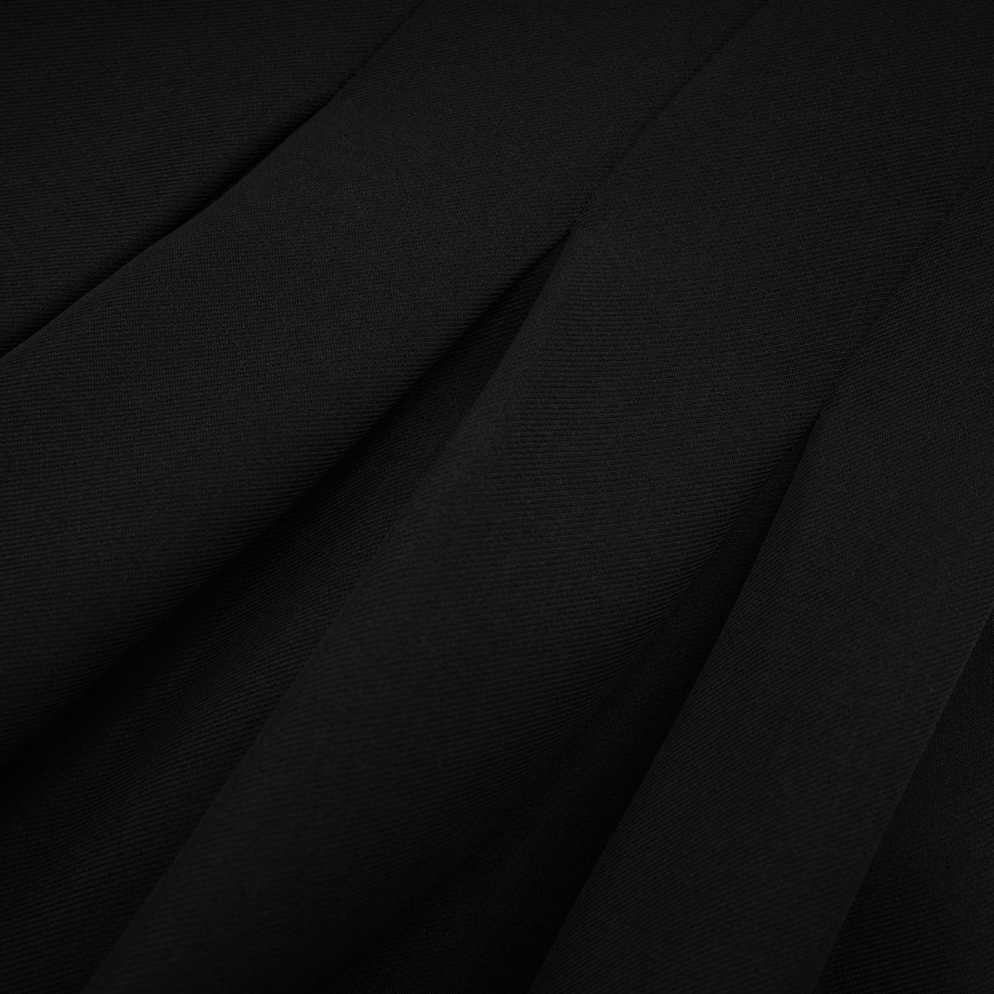 Camellia pleated black mini dress