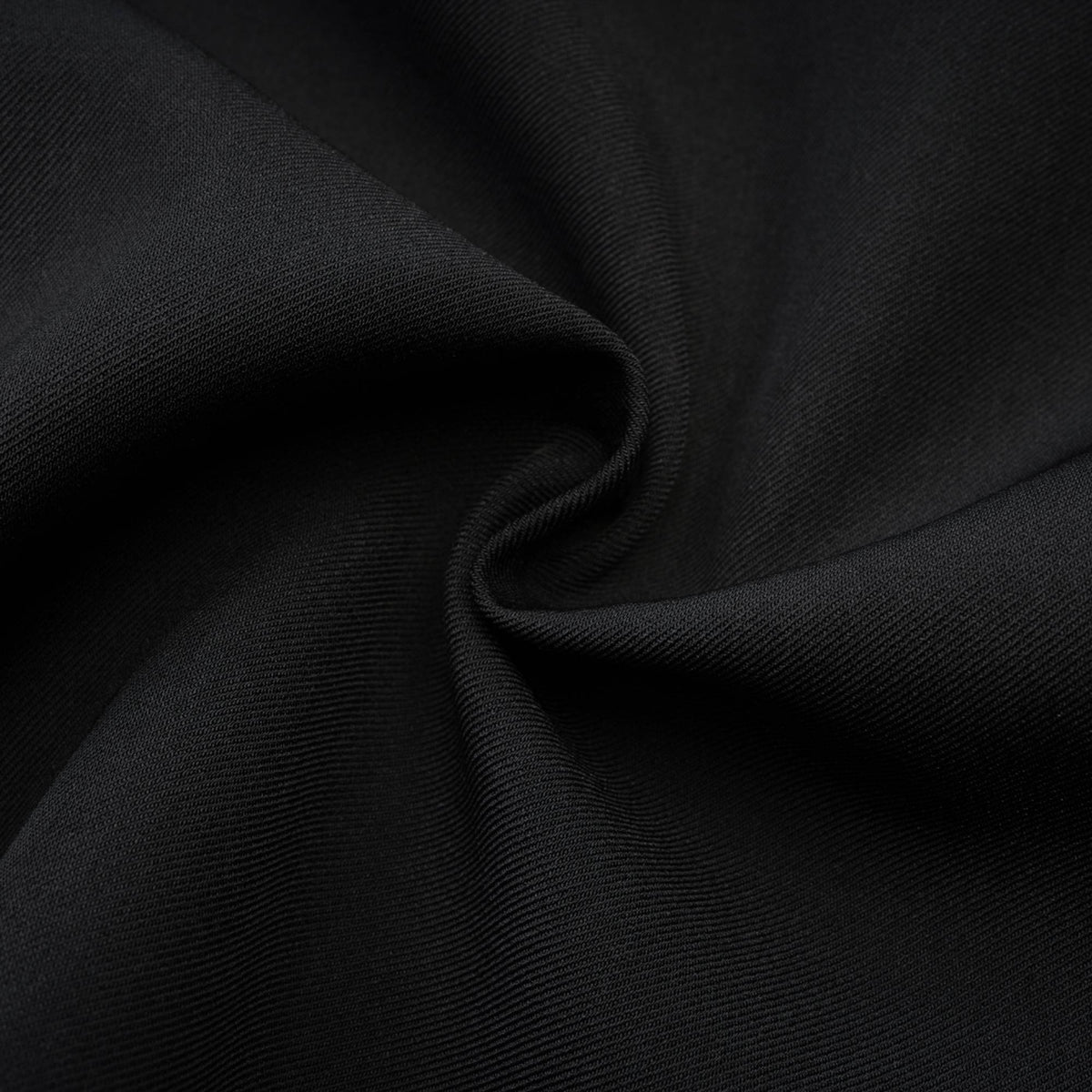 Camellia pleated black mini dress
