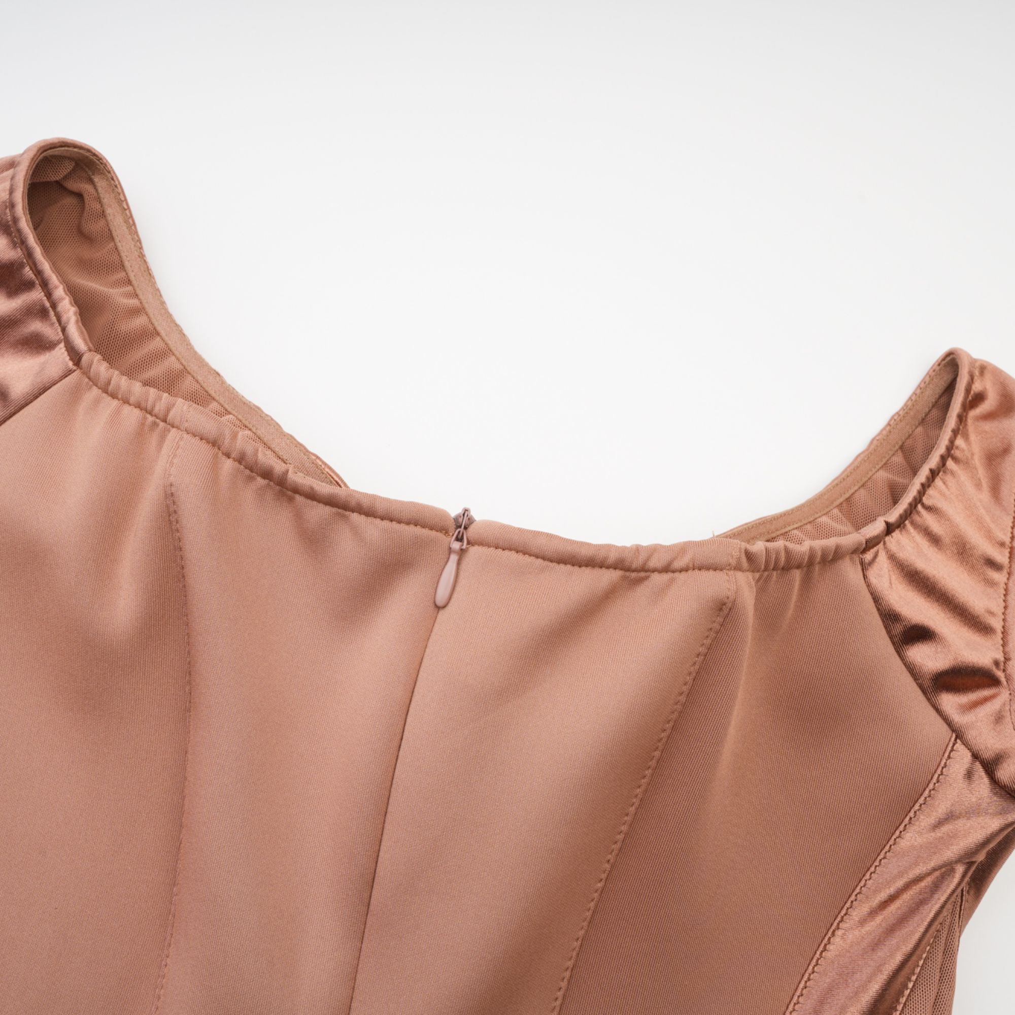 Clémence bustier-style fitted midi dress