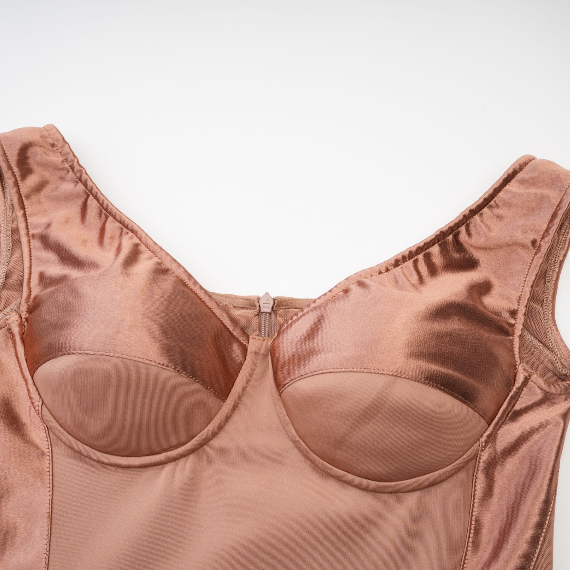 Clémence bustier-style fitted midi dress