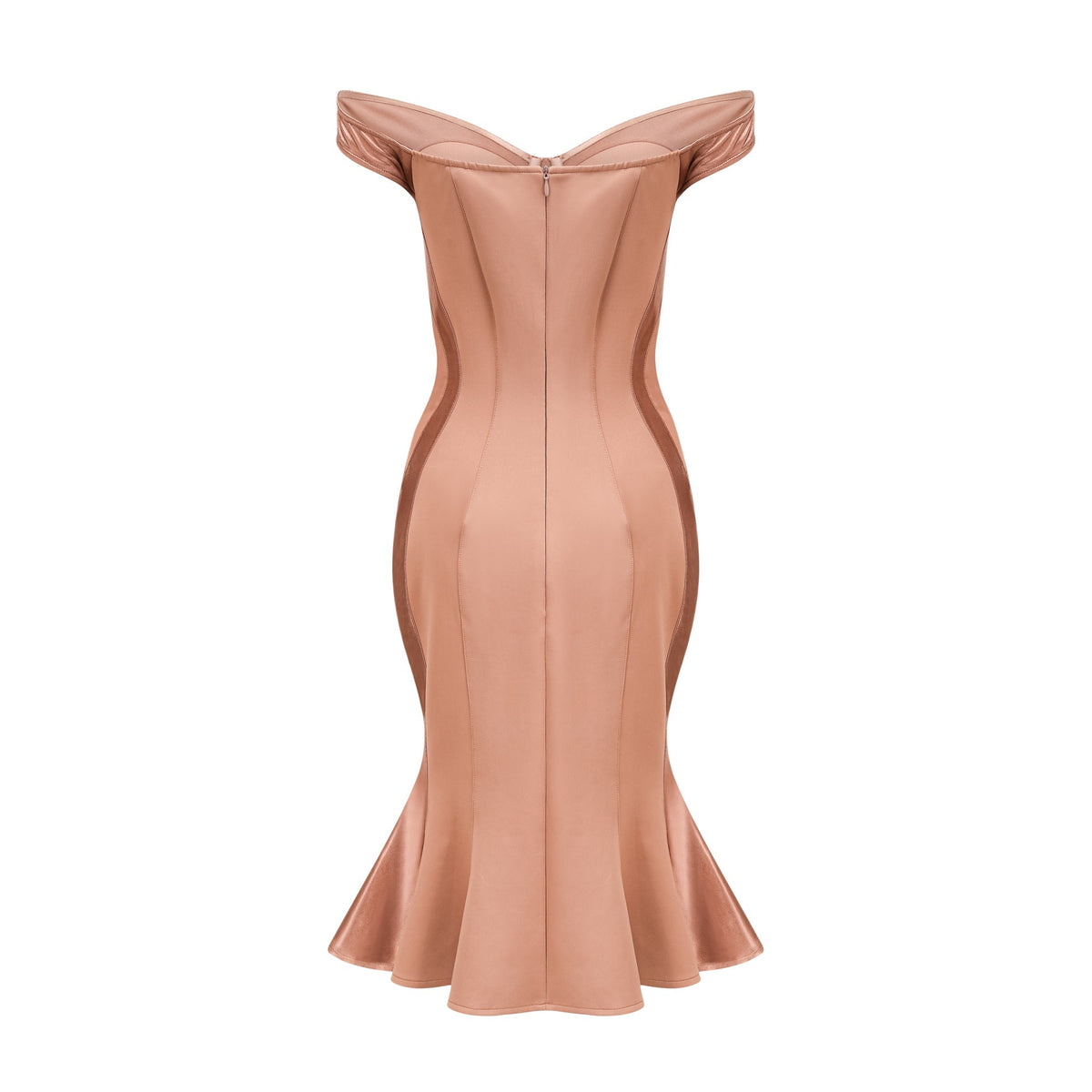 Clémence bustier-style fitted midi dress