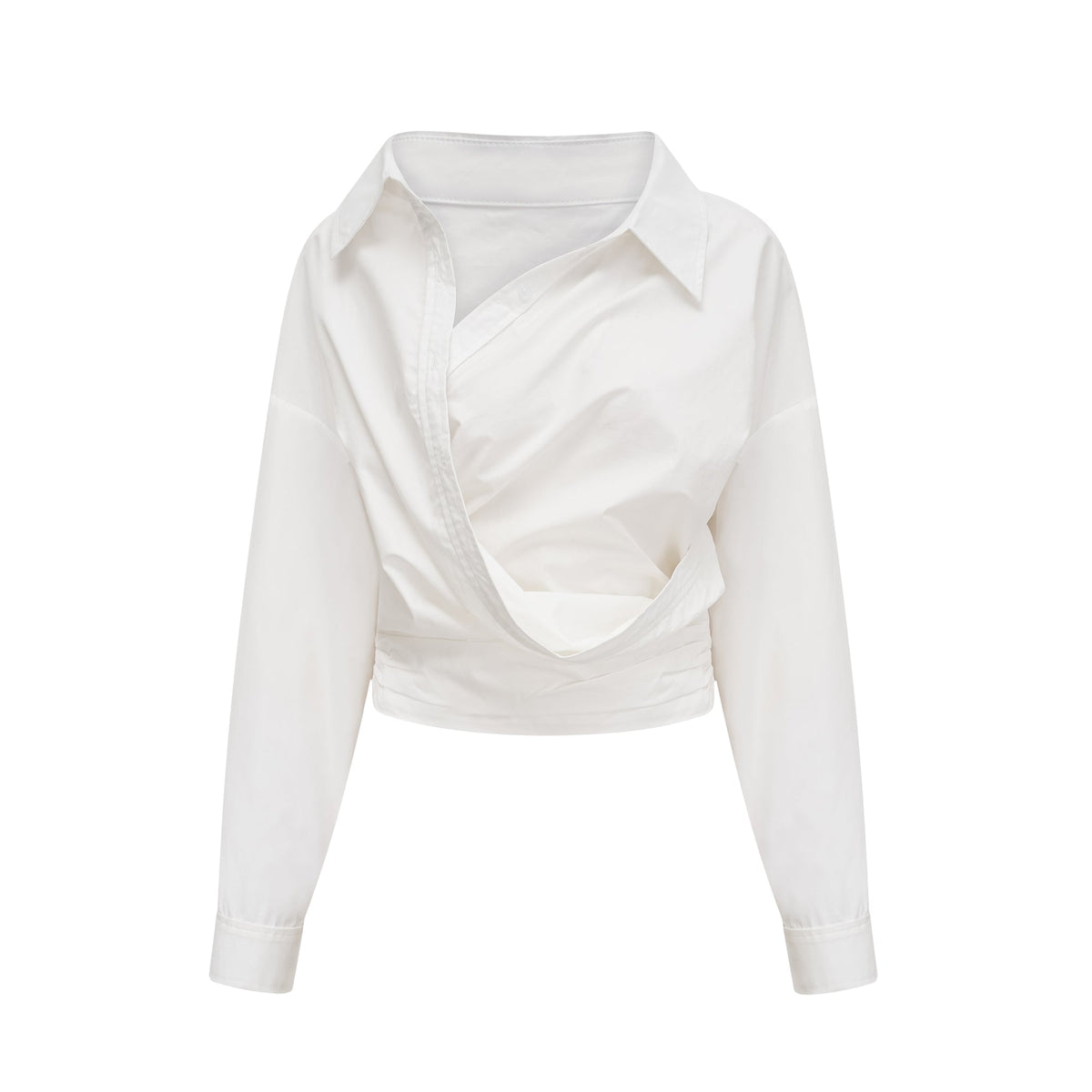 Coline asymmetric ruched shirt