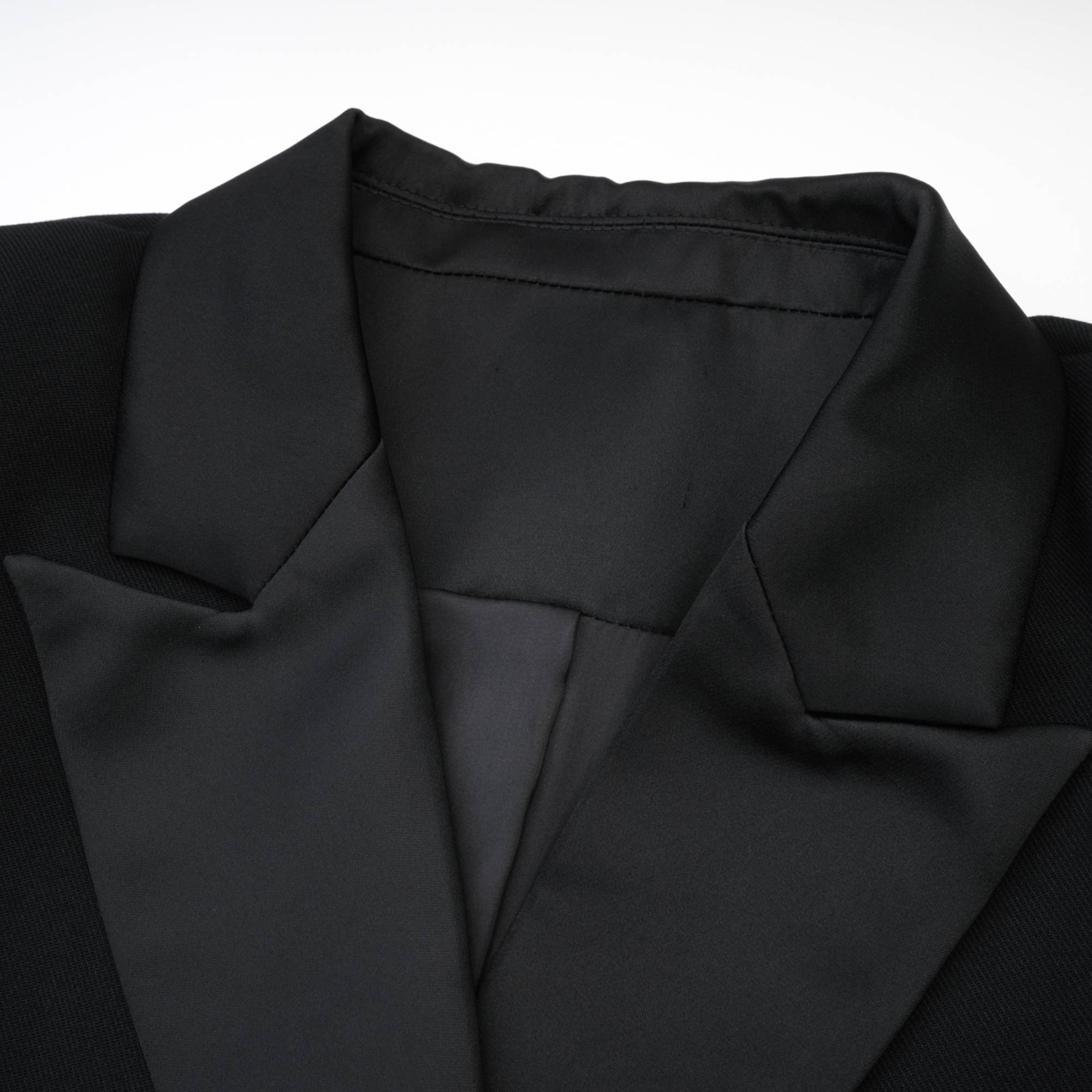 Eithne black double-breasted long coat