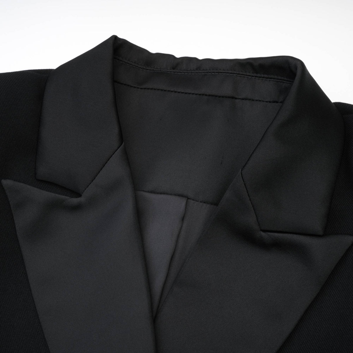 Eithne black double-breasted long coat