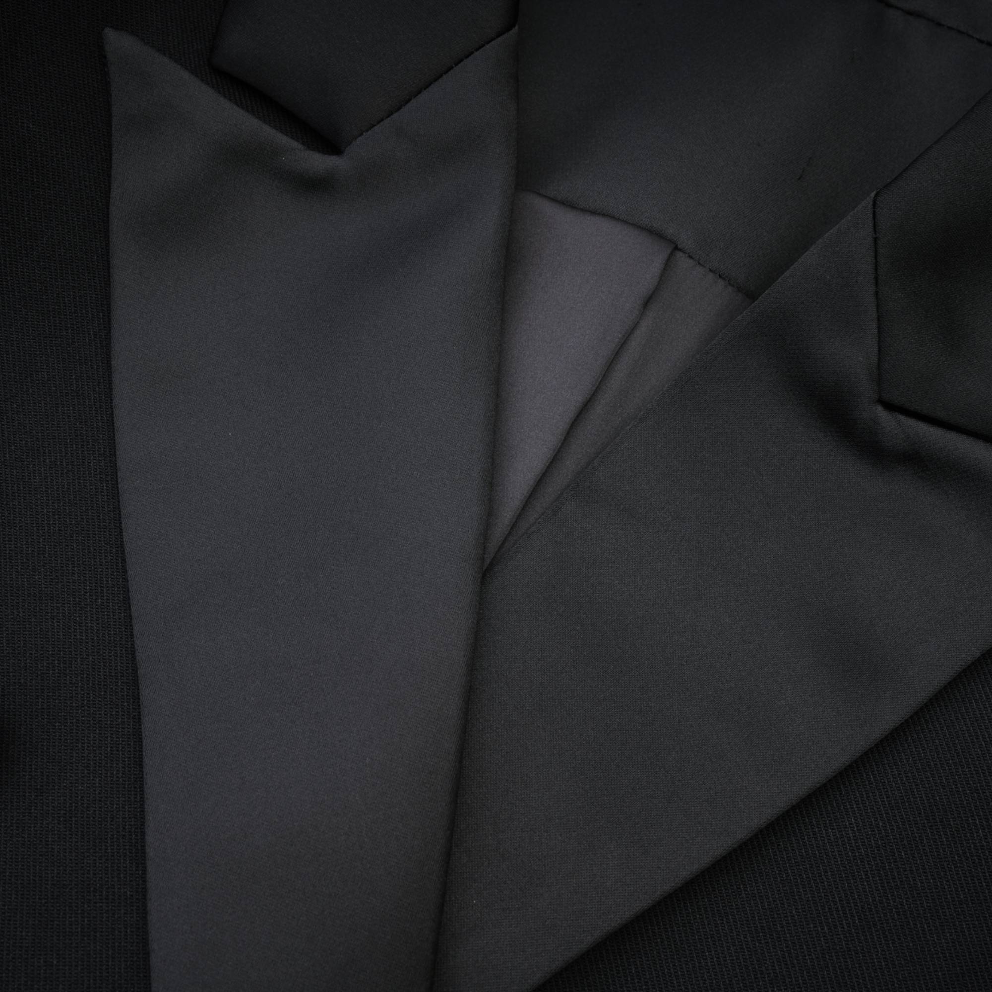 Eithne black double-breasted long coat