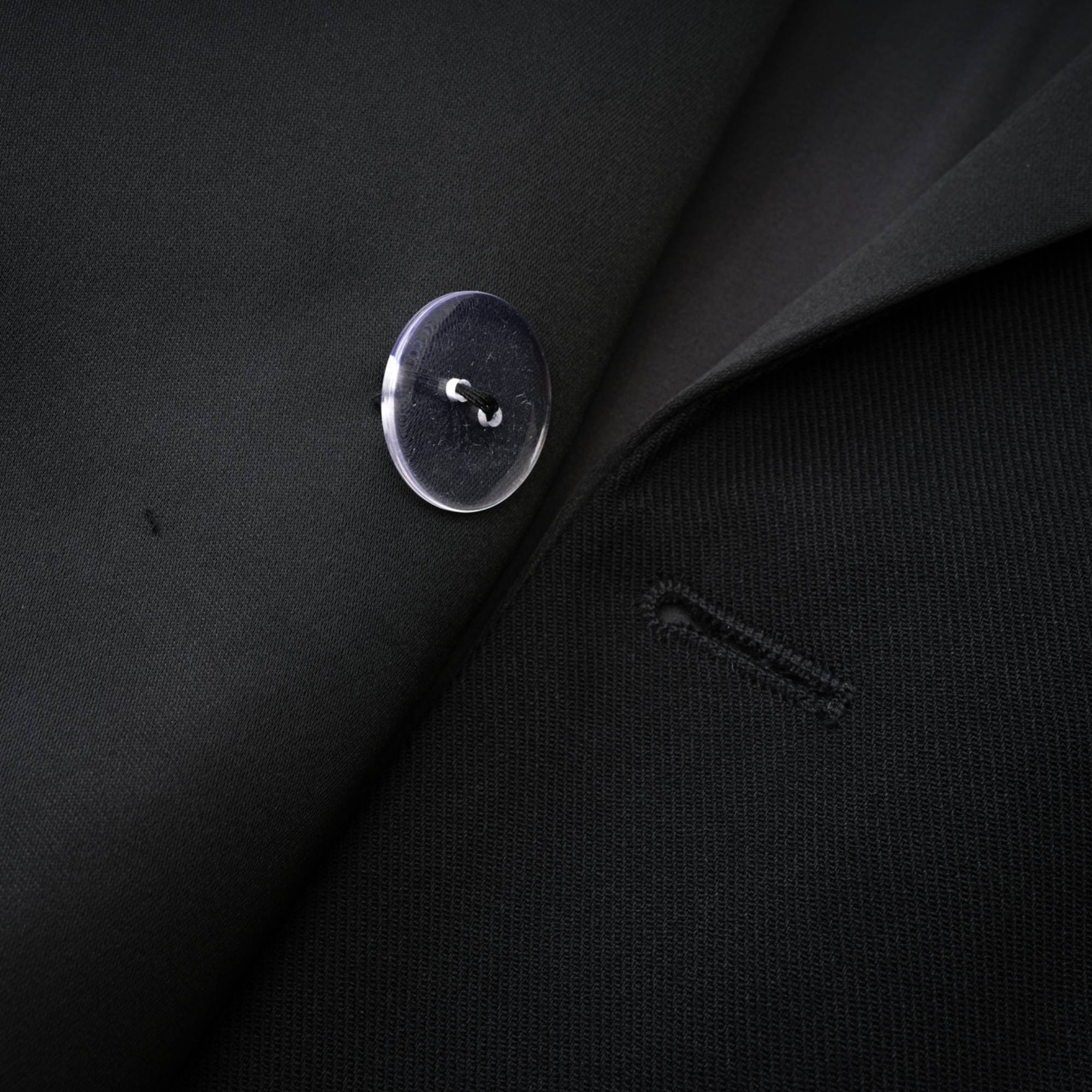 Eithne black double-breasted long coat
