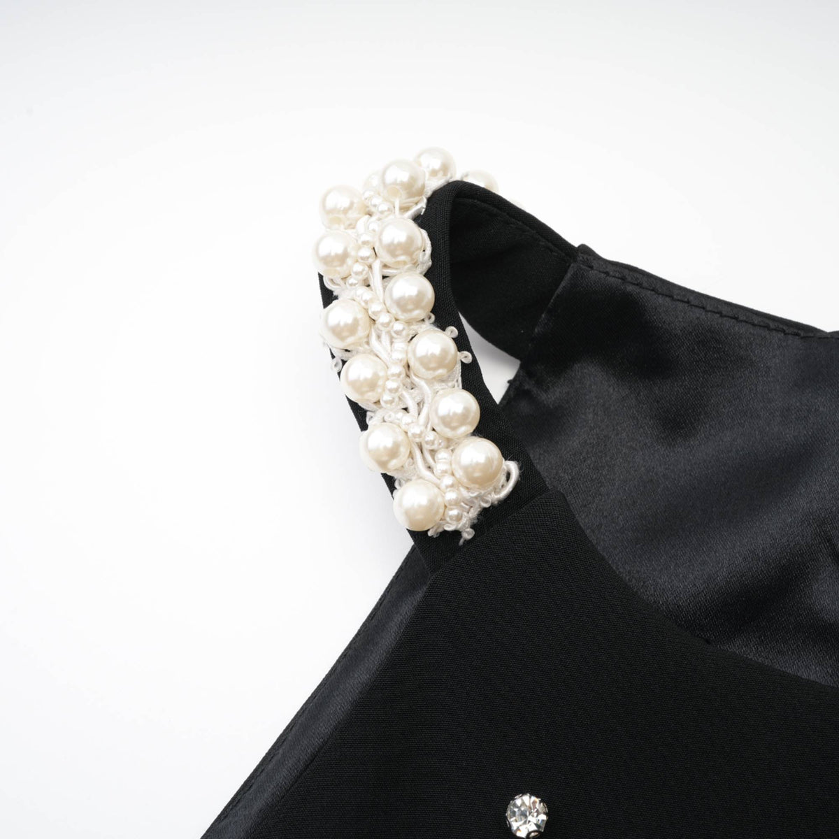 Eléa black embellished mini dress