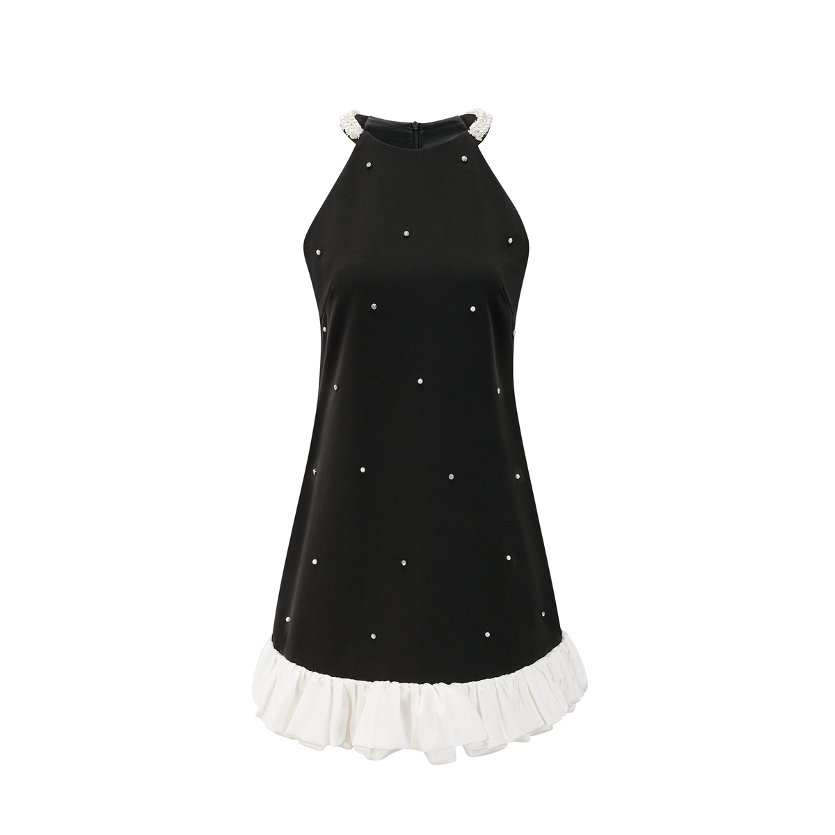 Eléa black embellished mini dress