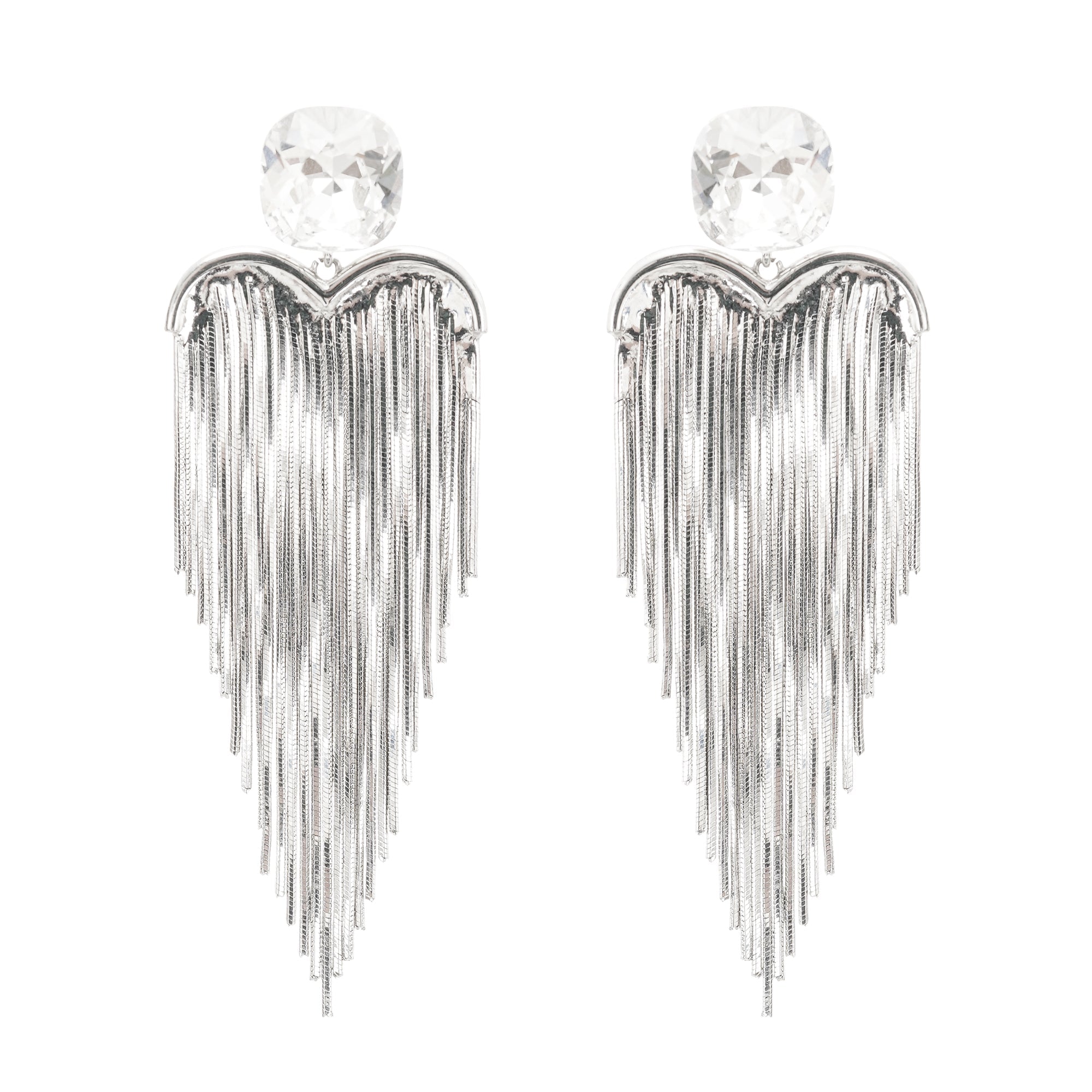Eulalie silver tassel earrings