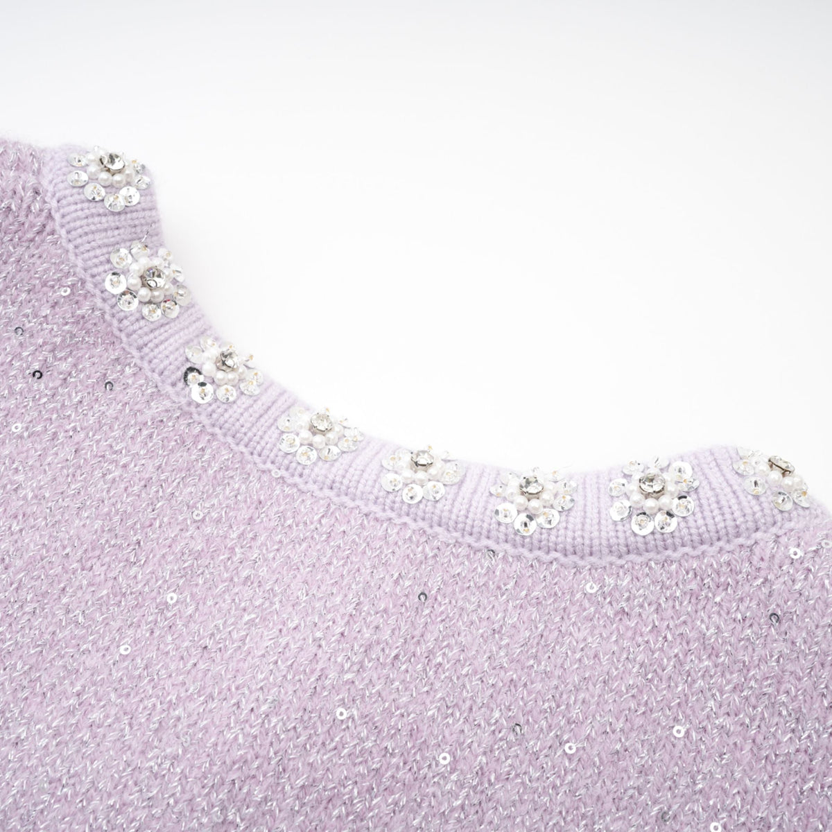 Fabienne purple sequin-detail jacket & skirt matching set