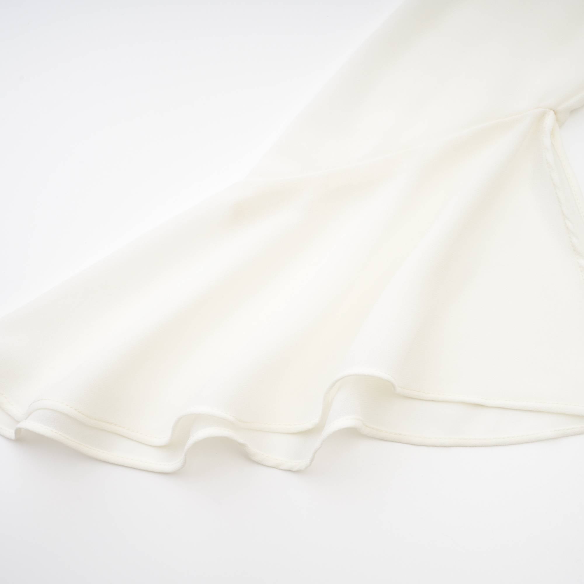 Fauve white ruffle strapless long-sleeve blouse (US Only)
