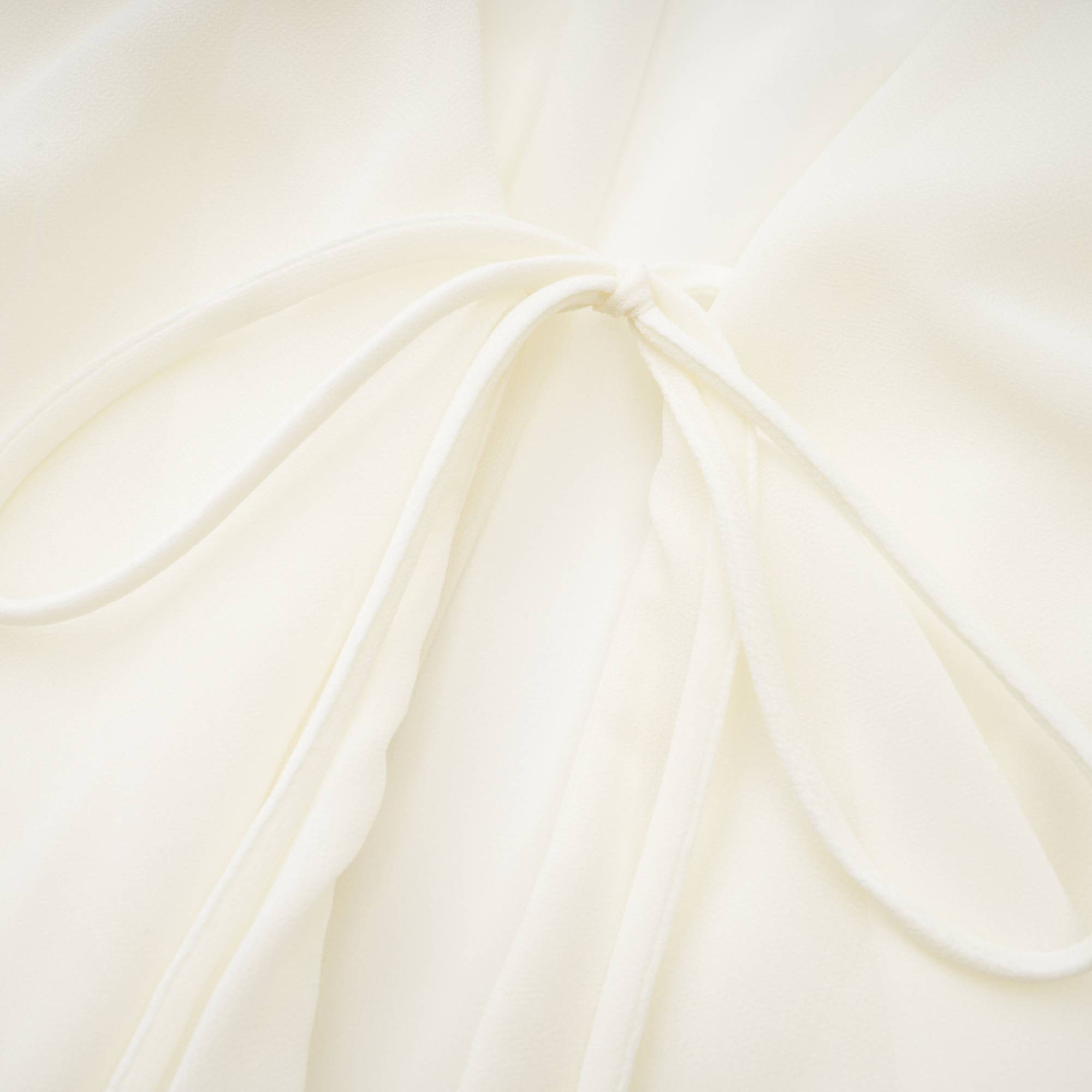 Fauve white ruffle strapless long-sleeve blouse (US Only)
