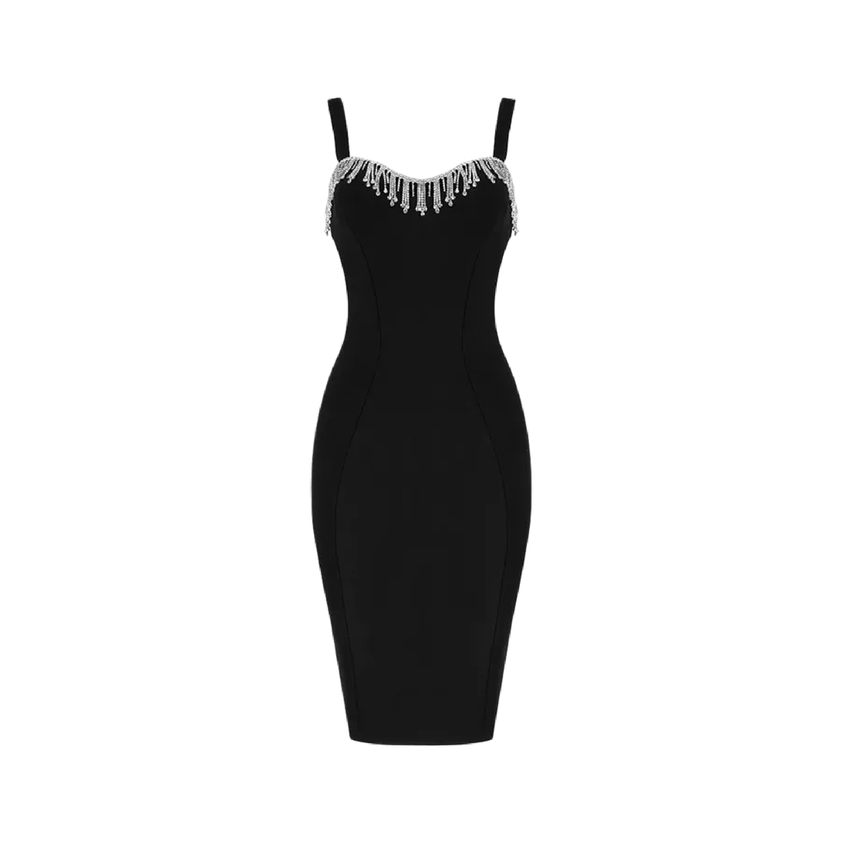 Félice crystal-trim bandage dress