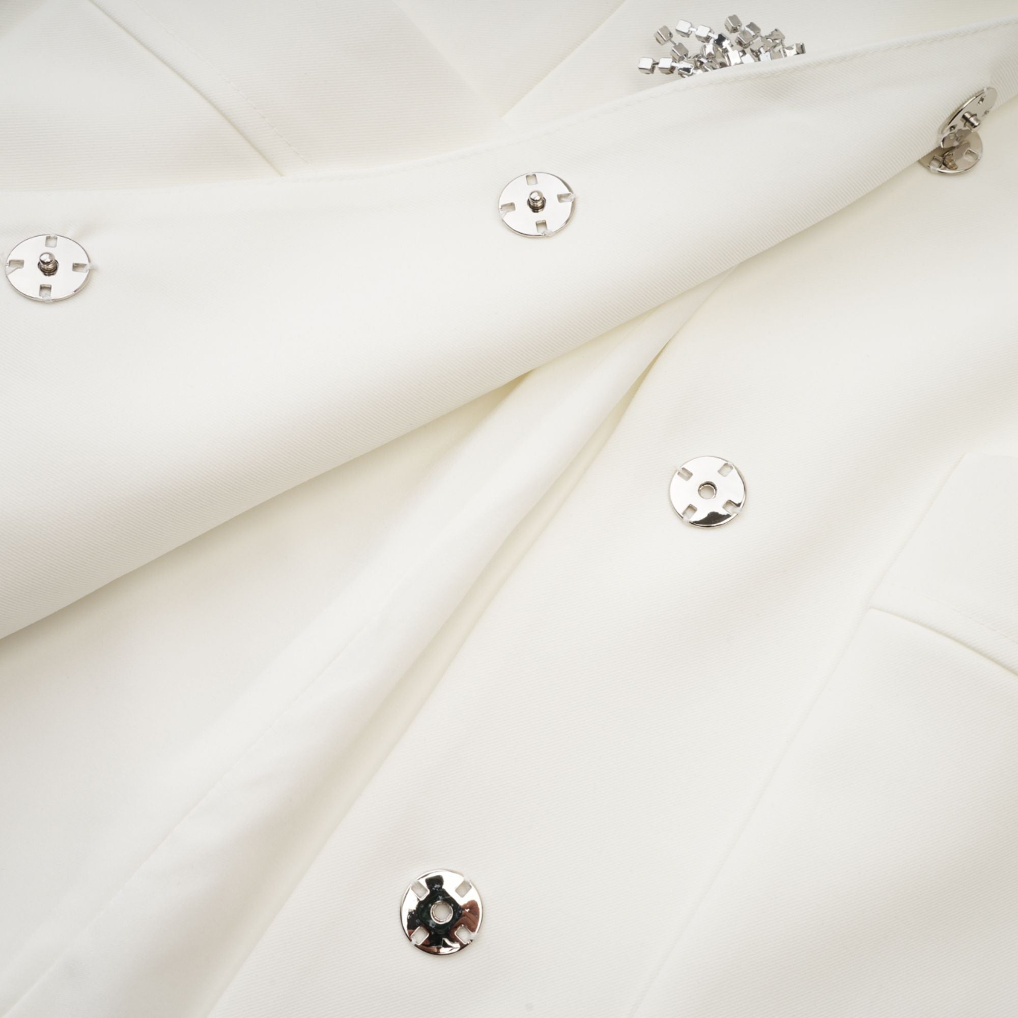 Fionnghuala White Crystal Embellished Mini Dress (Final Sale-US Only)