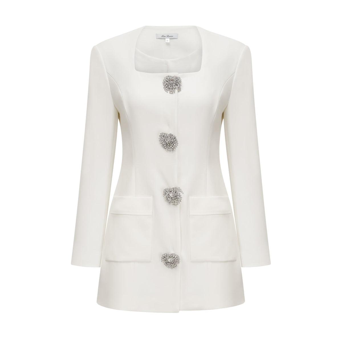 Fionnghuala white crystal mini dress