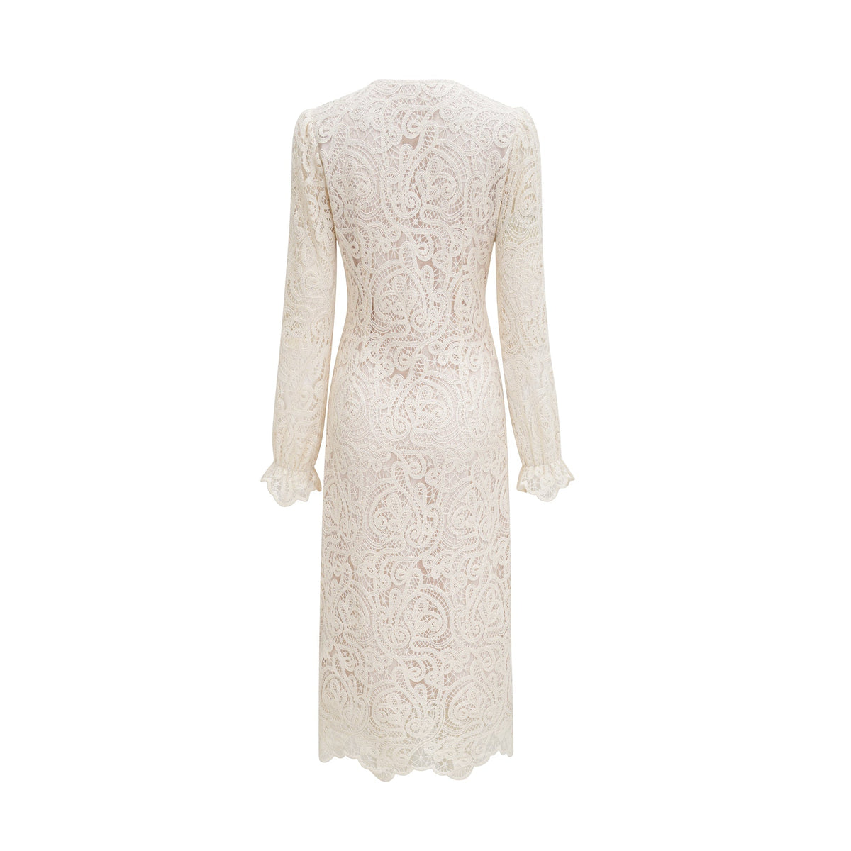 Galatea white lace long-sleeve dress (Final Sale-US Only)