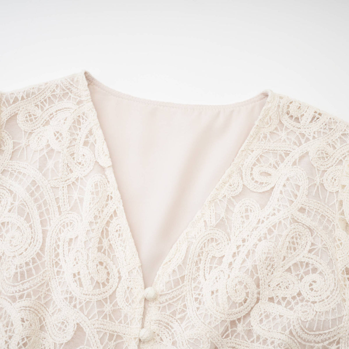 Galatea white lace long-sleeve dress (Final Sale-US Only)