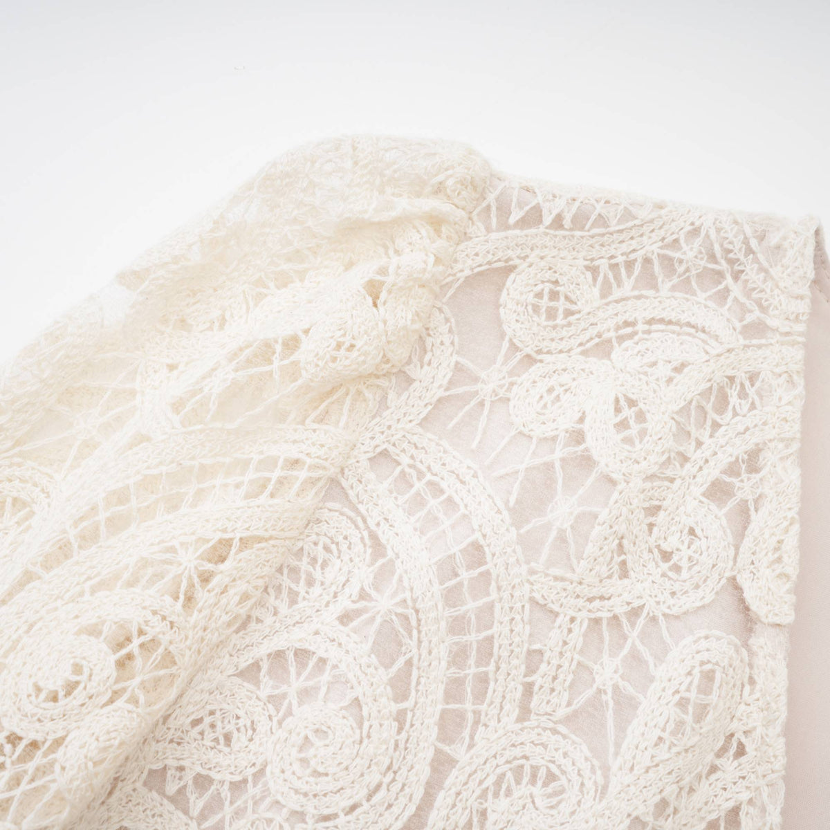 Galatea white lace long-sleeve dress