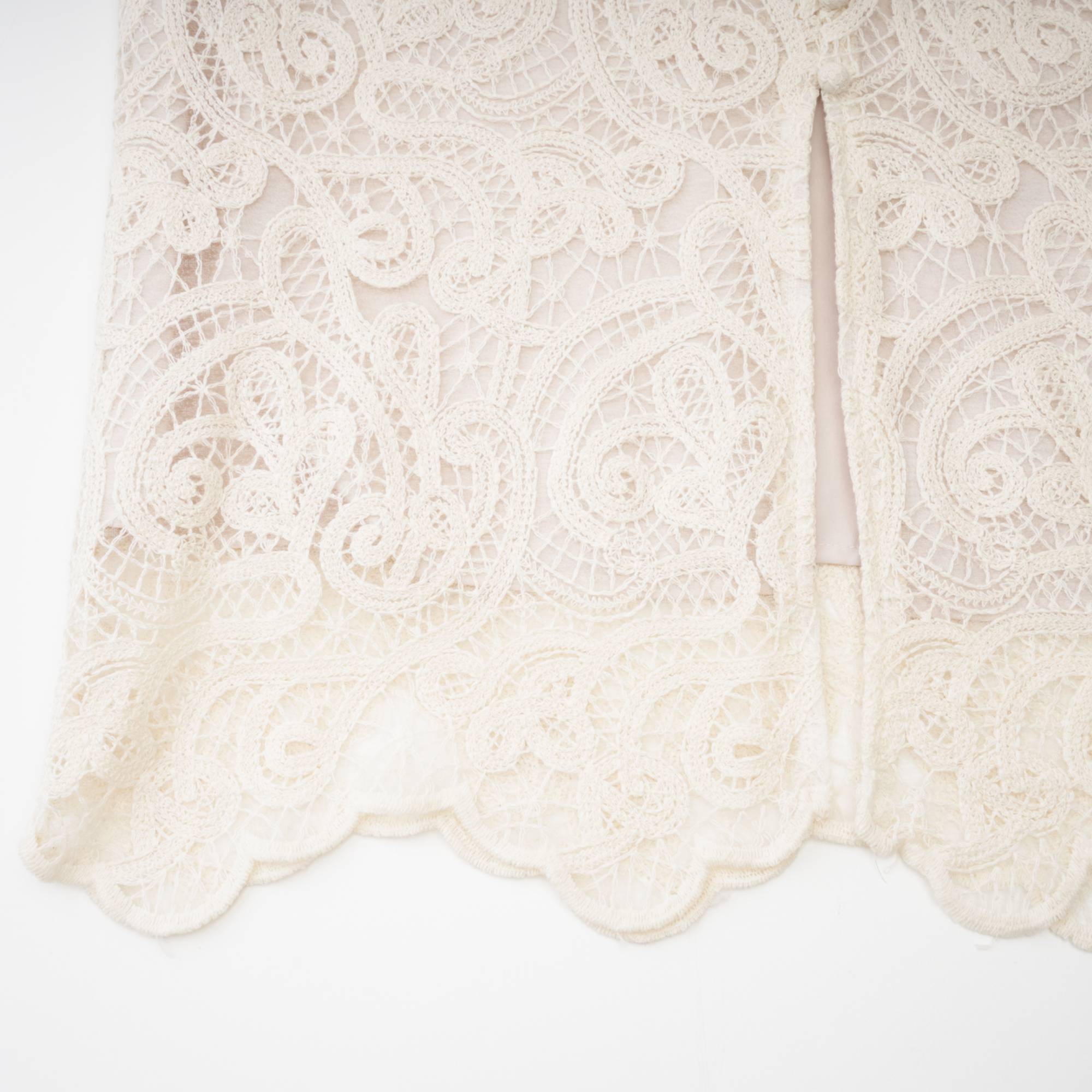 Galatea white lace long-sleeve dress (Final Sale-US Only)