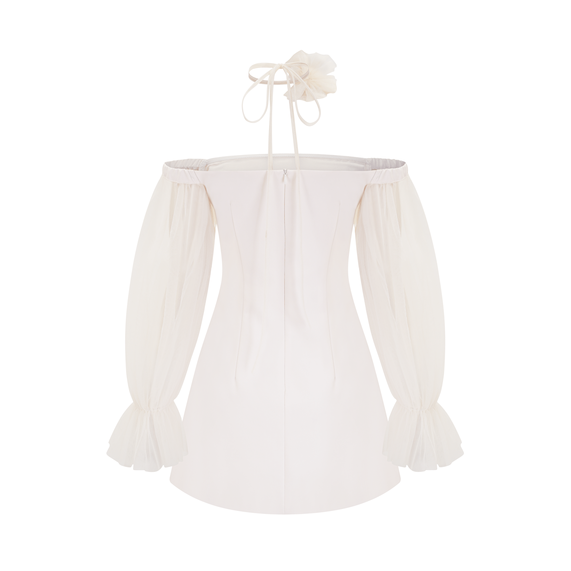 Genoveffa white flower strap mini dress (US Only)