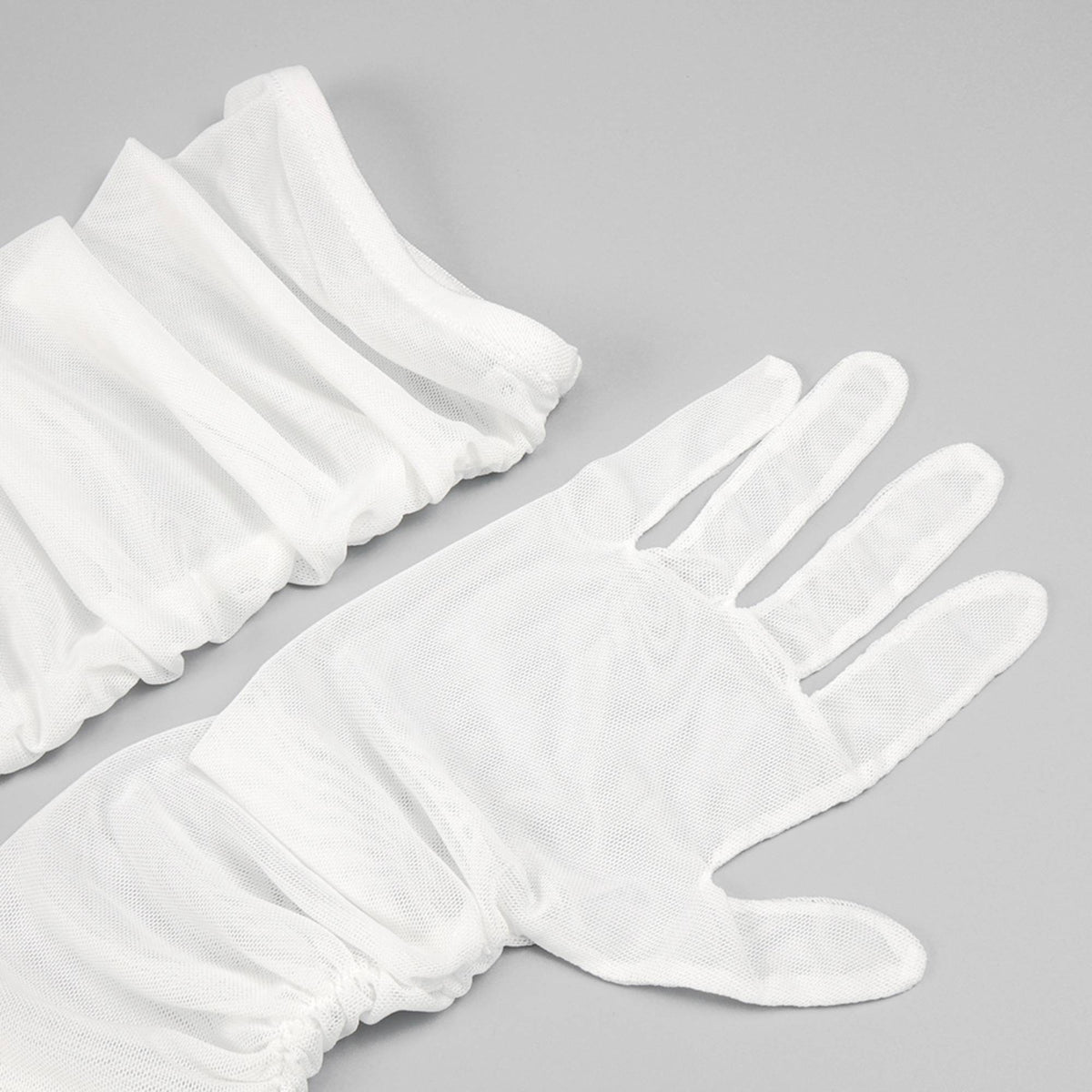 Gia white mesh gloves dress