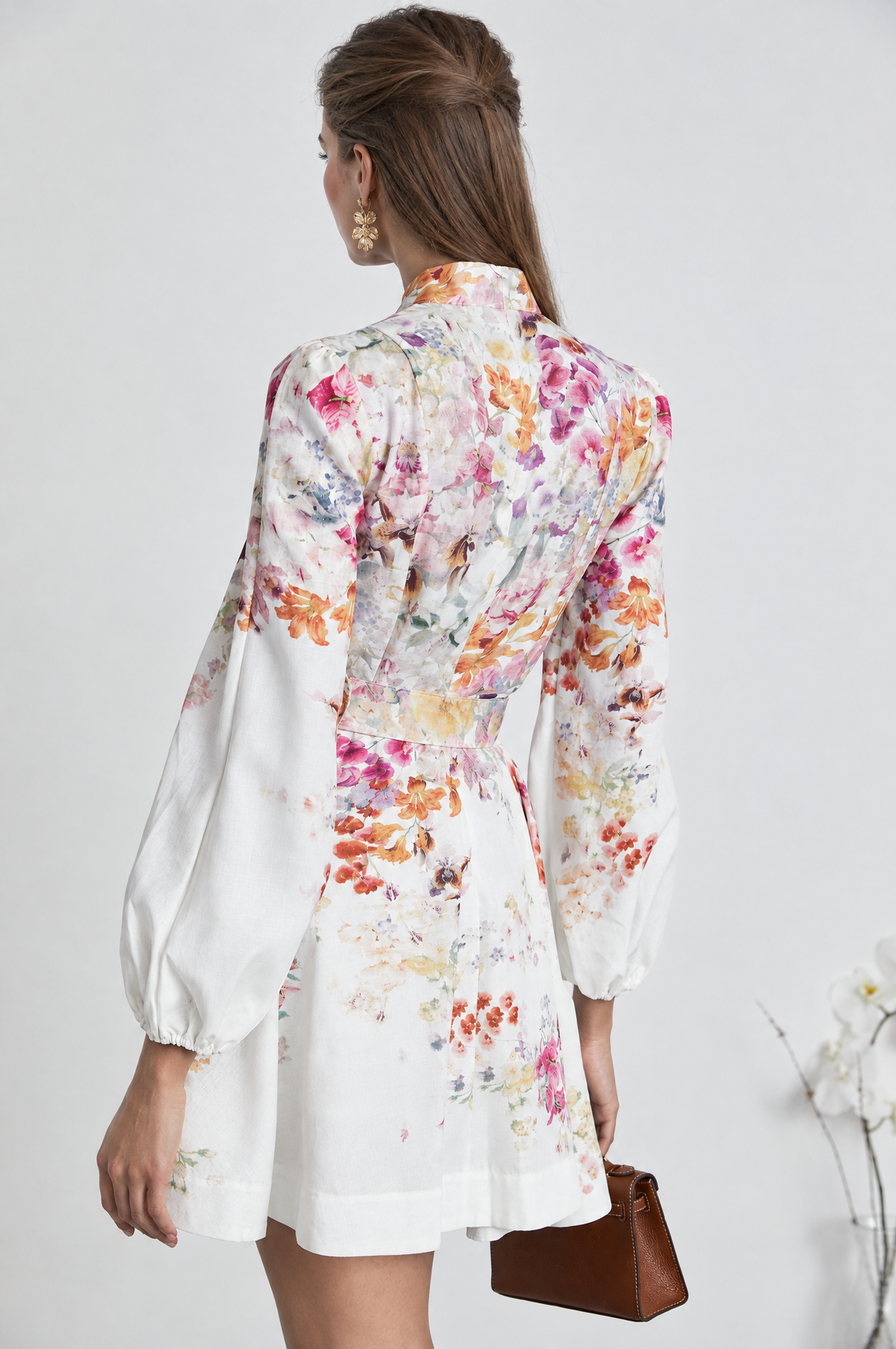 Bianca floral-print mini dress