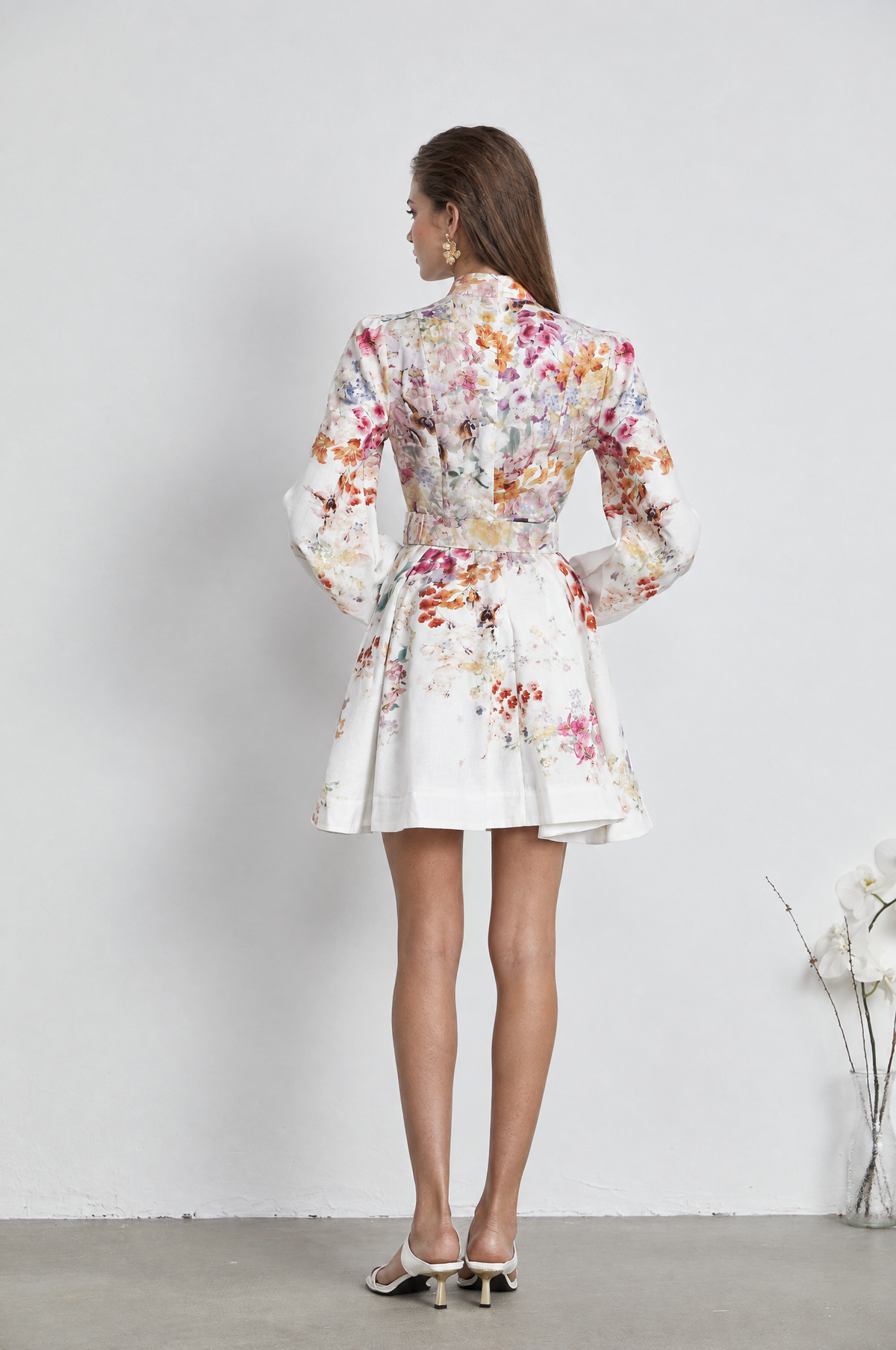 Bianca floral-print mini dress