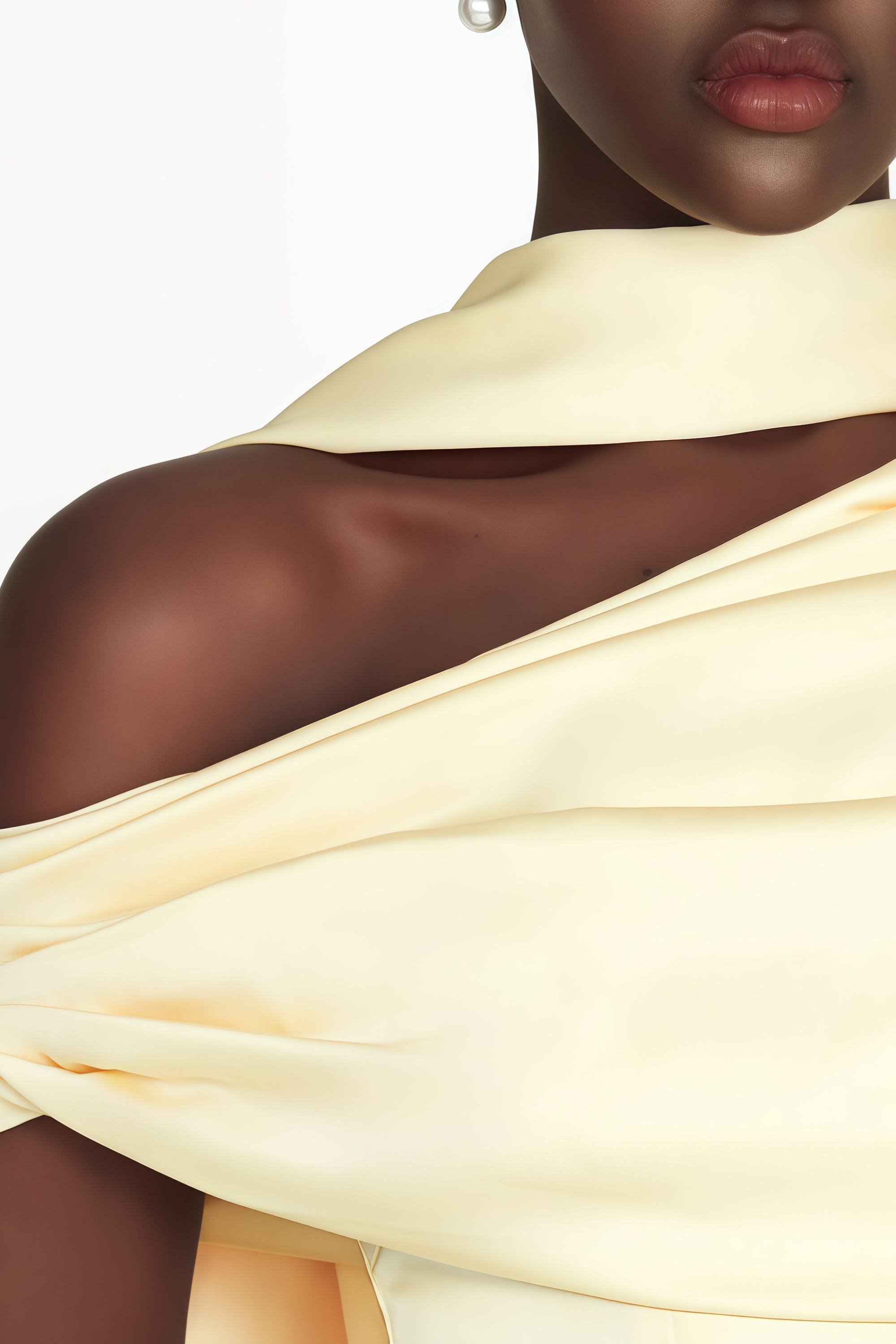 Benedetta Yellow One Shoulder Satin Maxi Dress (Final Sale-US Only)