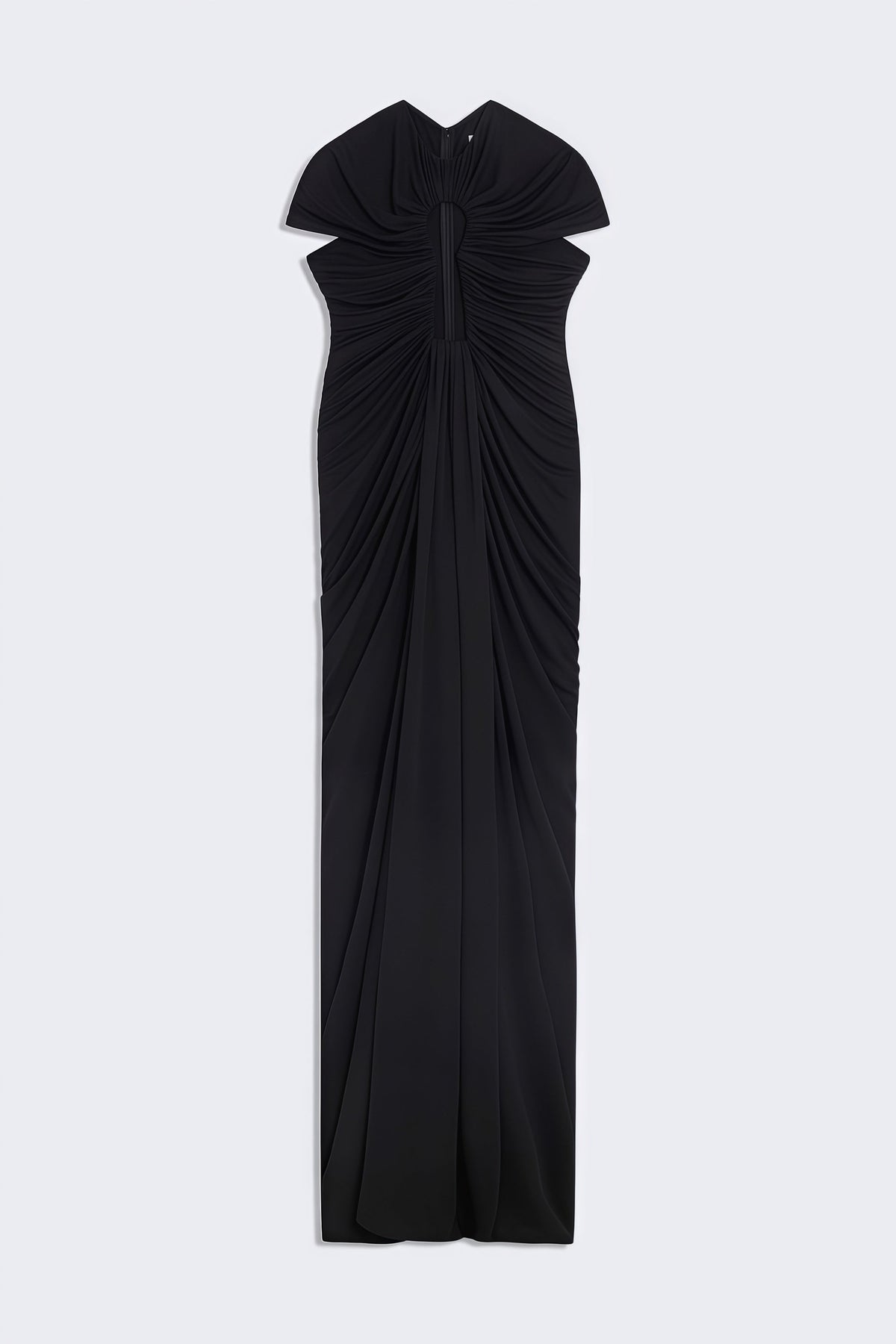Daniela Black Keyhole Ruched Maxi Dress (Final Sale)