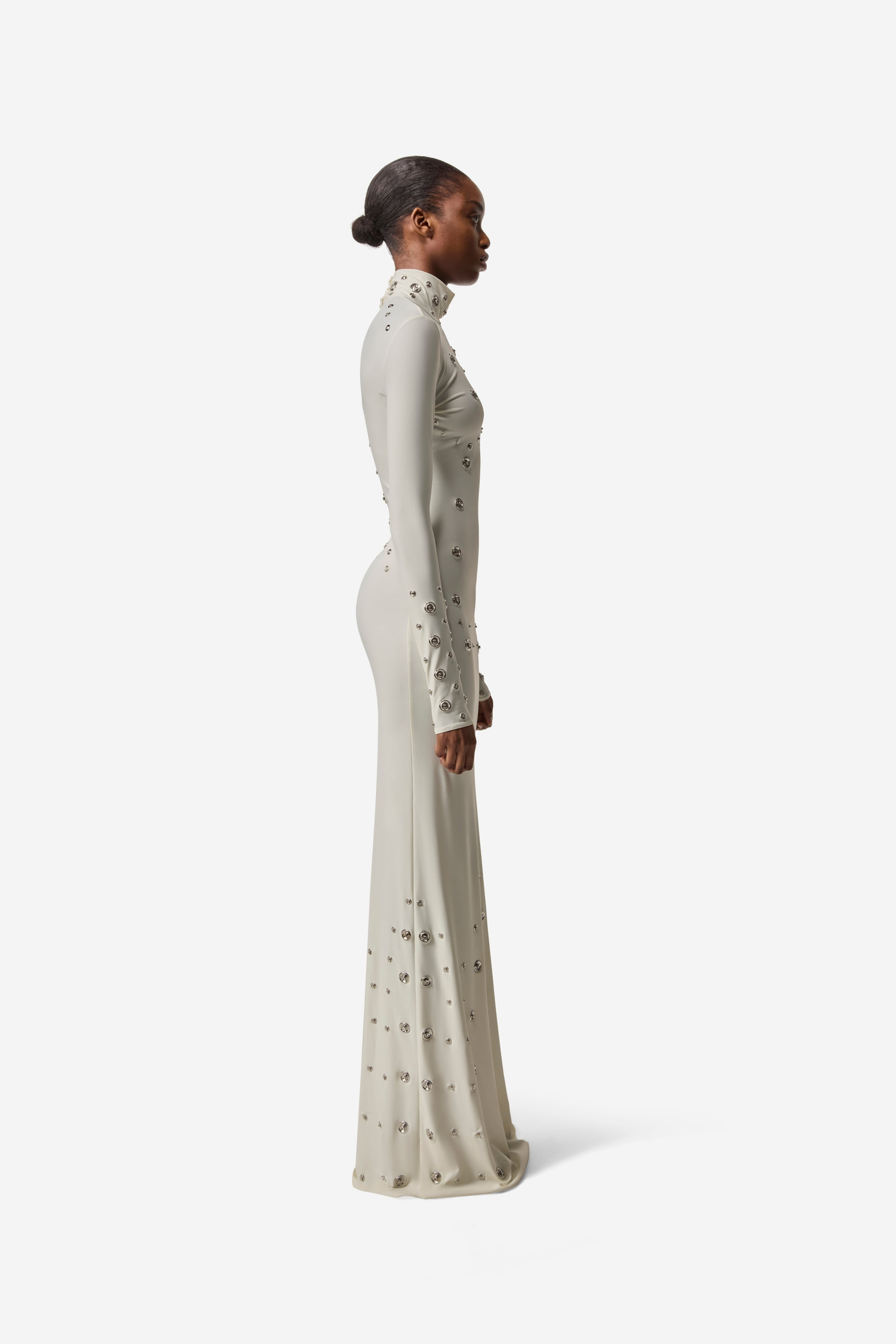 Yasmine High Neck Studded Maxi Dress