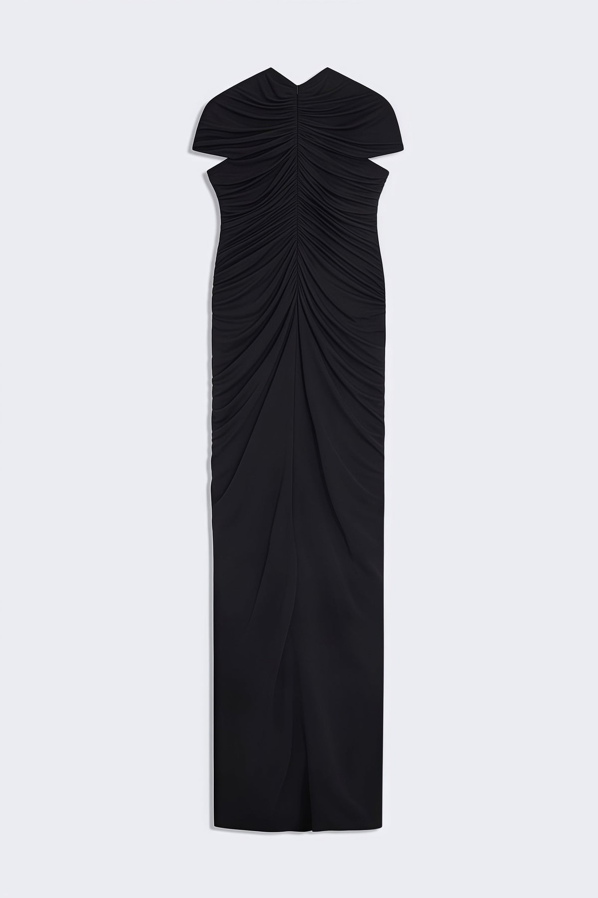 Daniela Black Keyhole Ruched Maxi Dress (Final Sale)