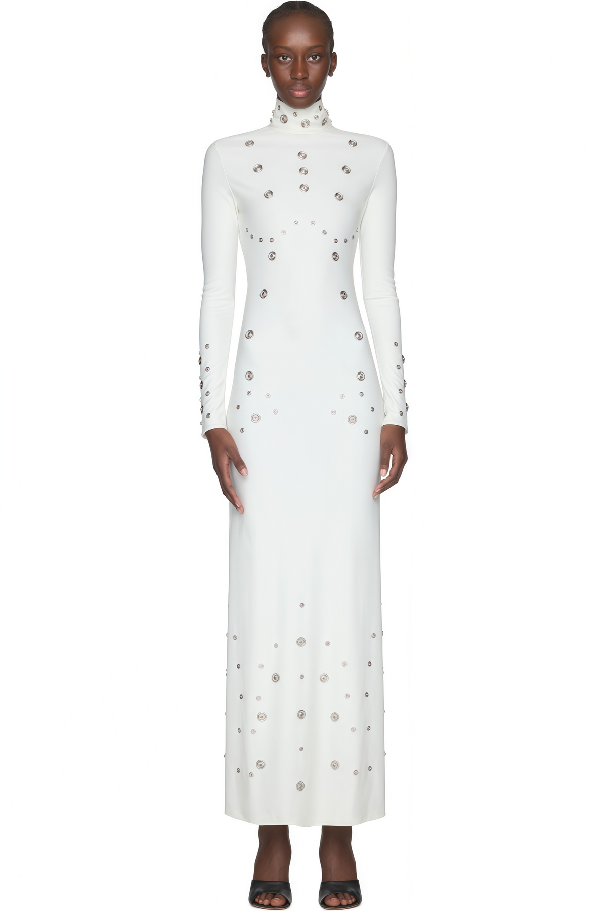 Yasmine High Neck Studded Maxi Dress