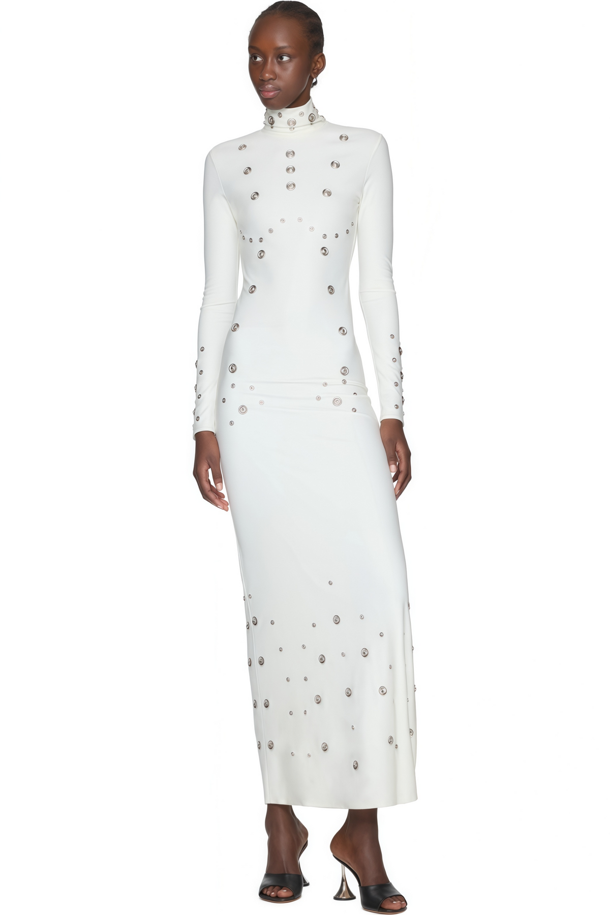Yasmine High Neck Studded Maxi Dress
