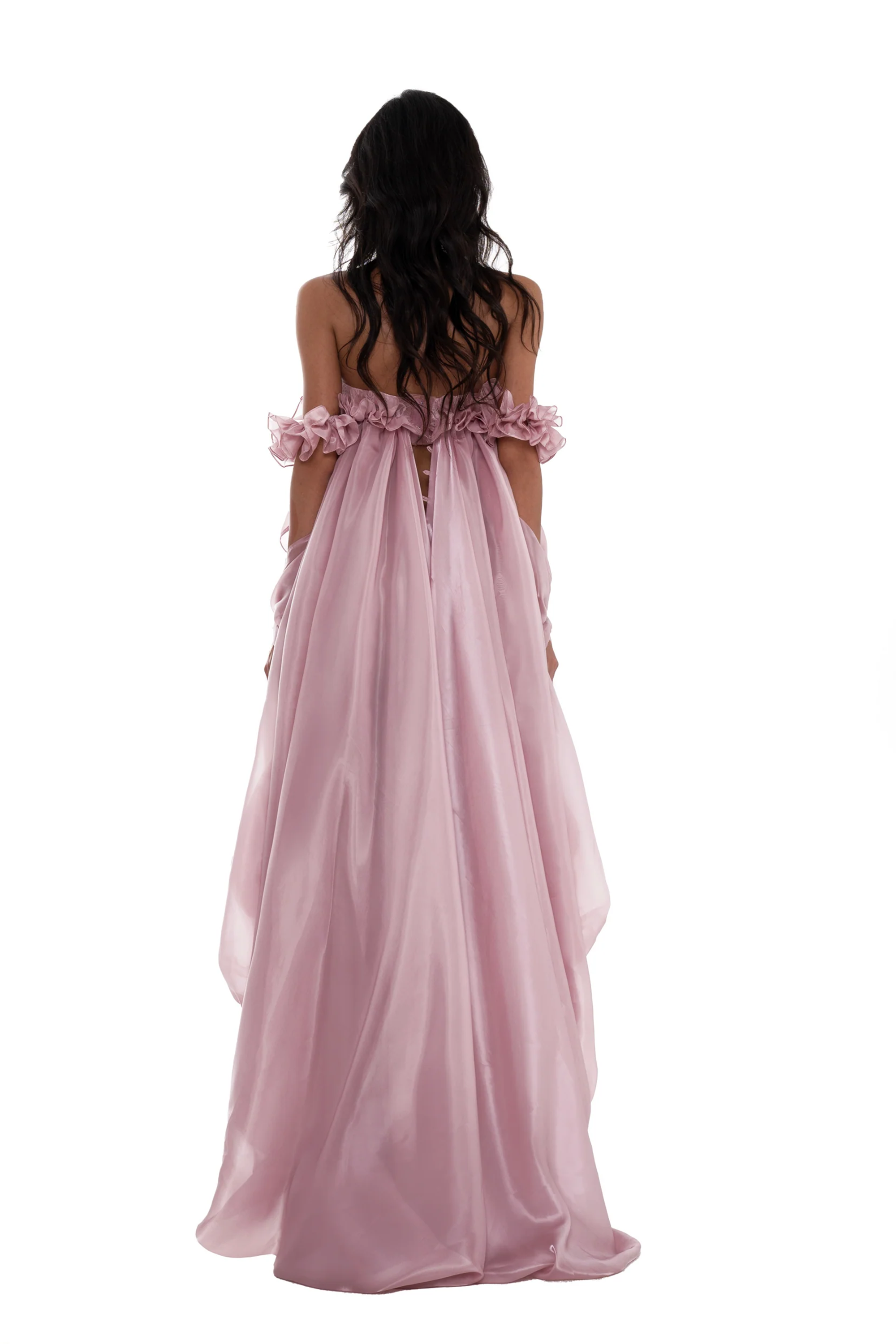 Brooklyn Pink Glossy Bubble Hem Mini Dress (Final Sale-US Only)