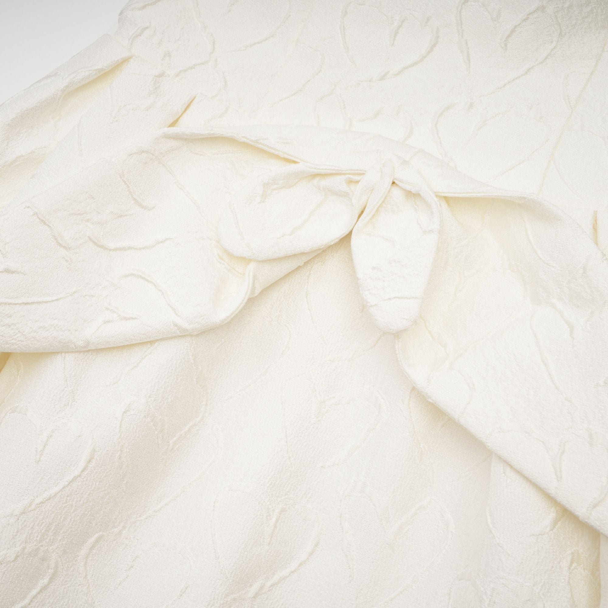 Ingrid white bowknot embroidered midi dress (US Only)