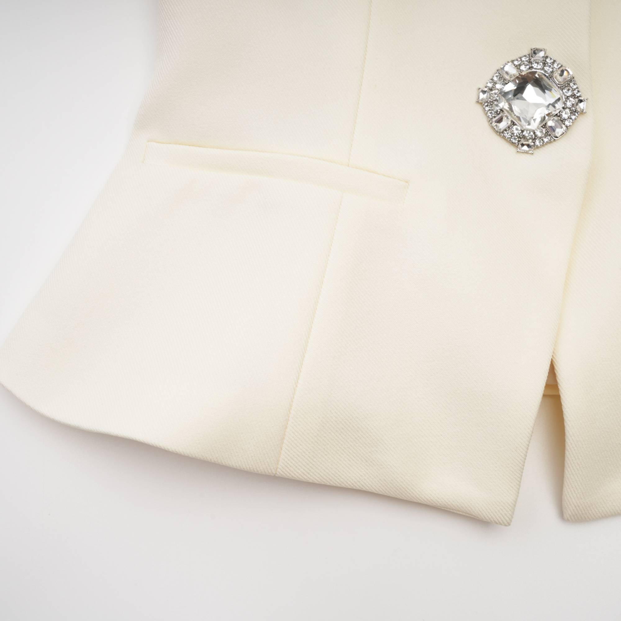 Iselin crystal-embellished jacket & shorts matching set
