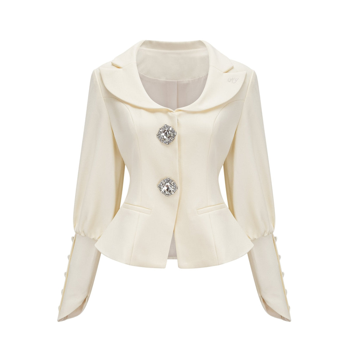 Iselin crystal-embellished jacket & shorts matching set