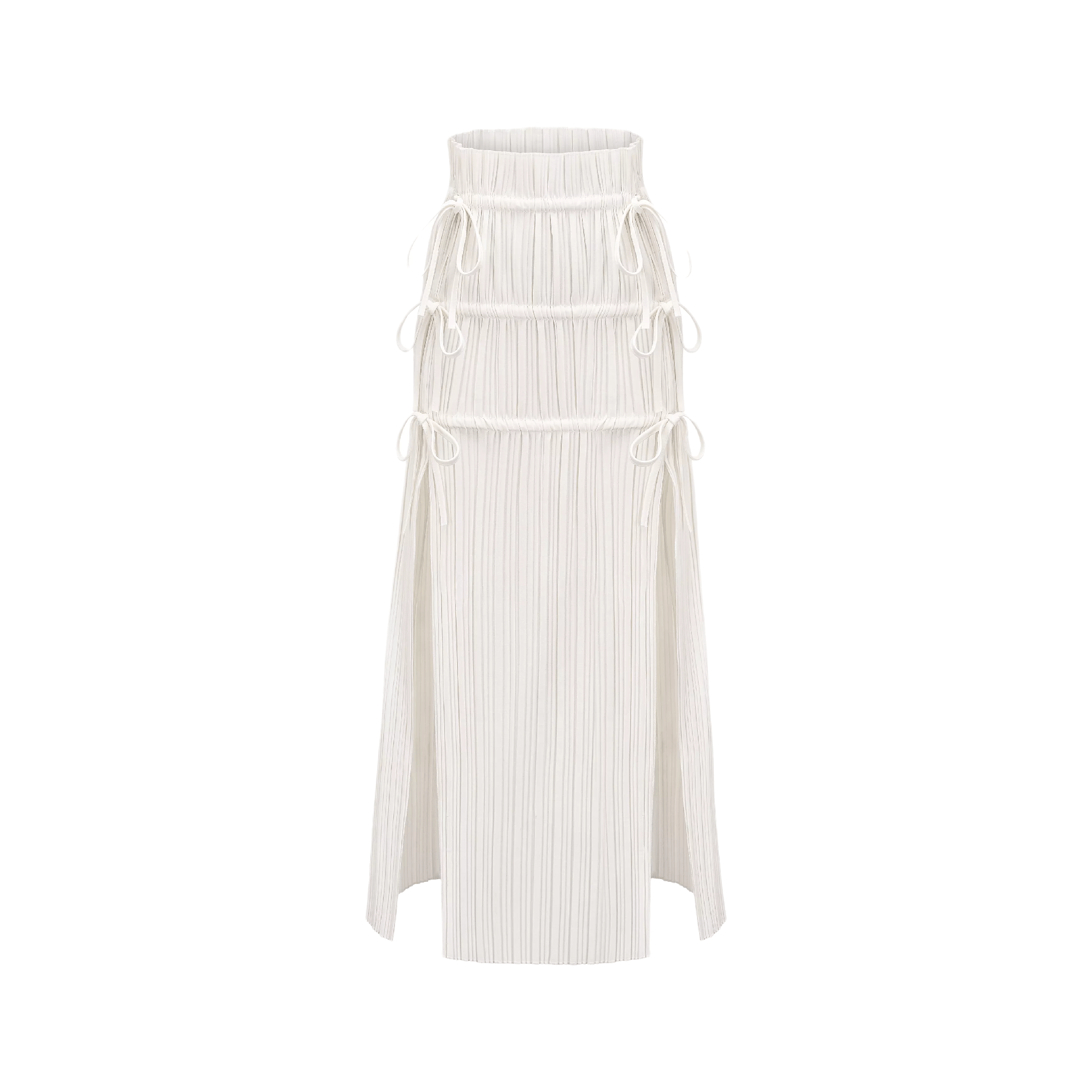 Milisent open-back pleated top & skirt matching set