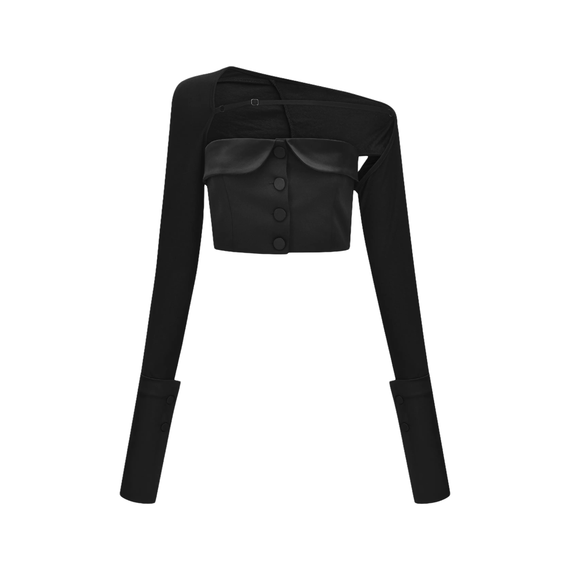 Luciela spaghetti-detail crop top & skirt matching set (Final Sale)