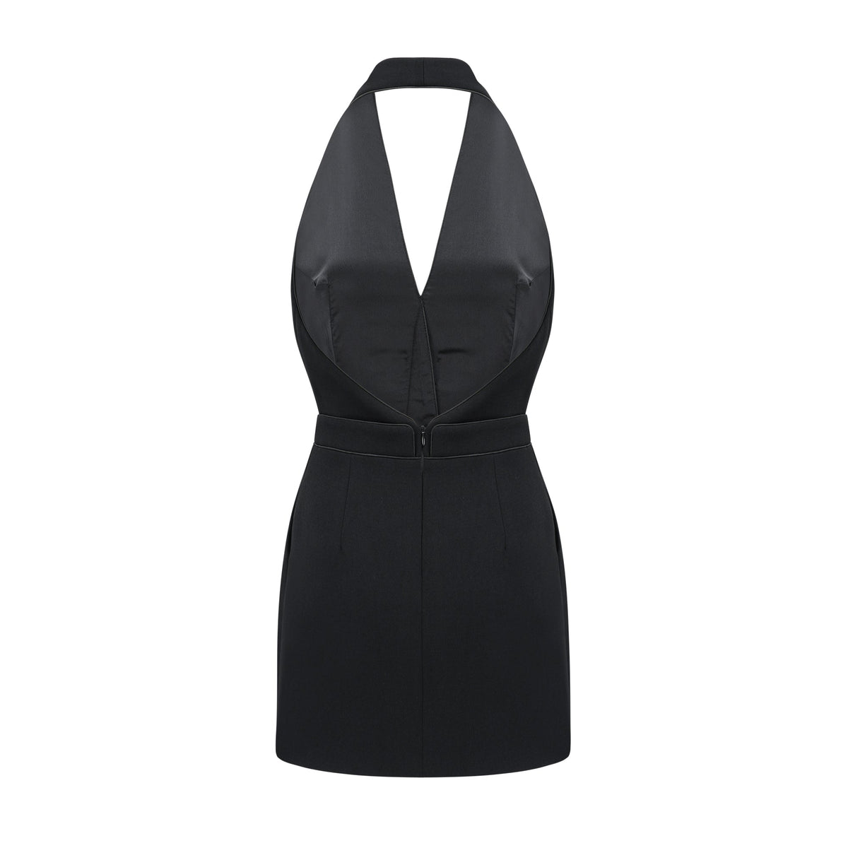 Jaques halterneck black mini dress