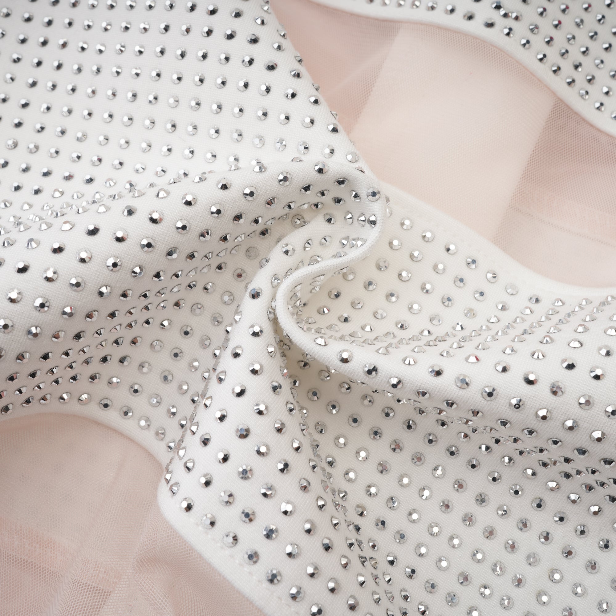 Jeanne semi-sheer panelled top