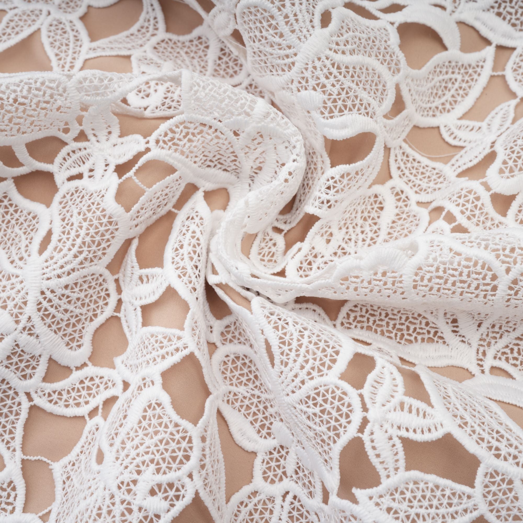 Jorvilda white pierced midi dress - White