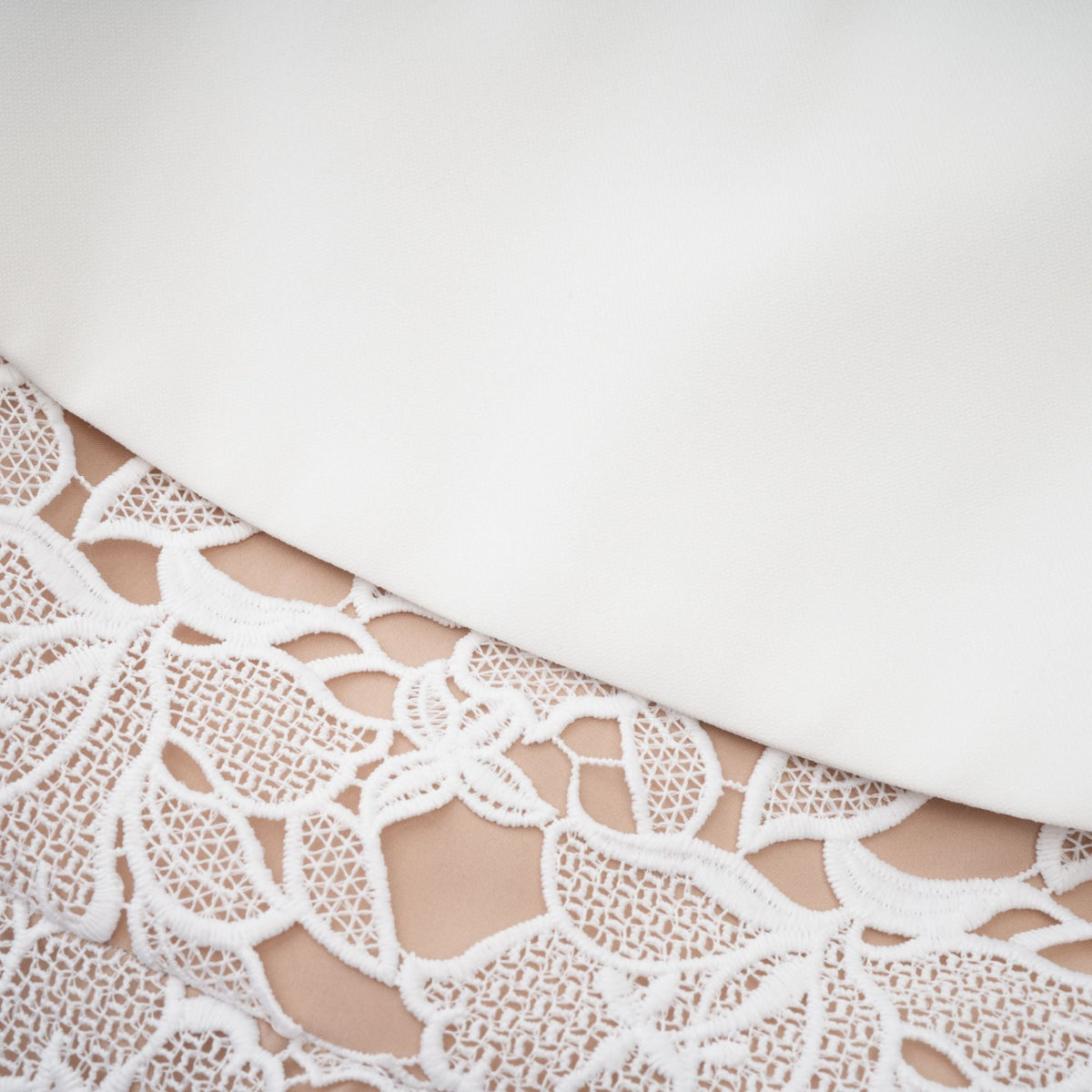 Jorvilda white pierced midi dress