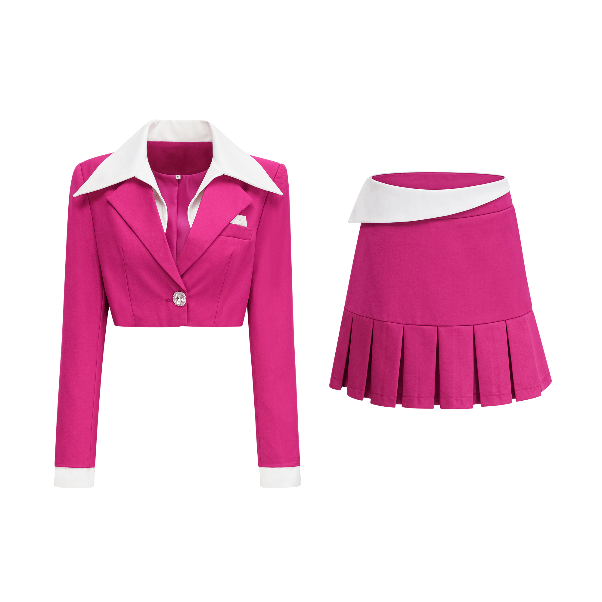 Juliette pink jacket & skirt matching set