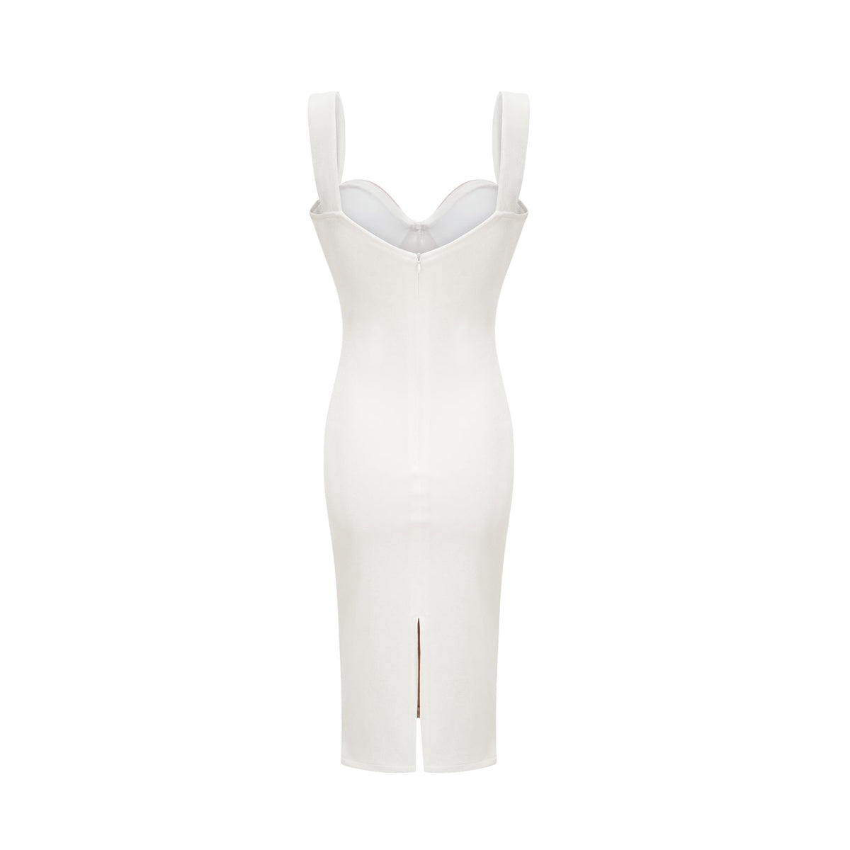 Kéfera white mesh midi dress