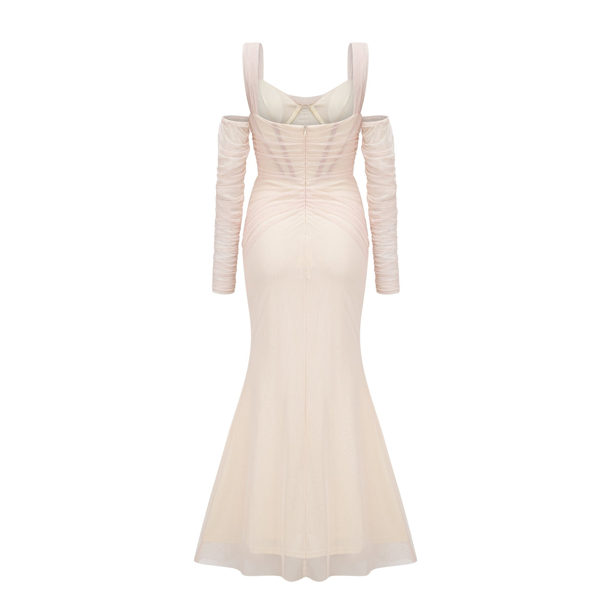 Laurianne white bustier-style midi dress