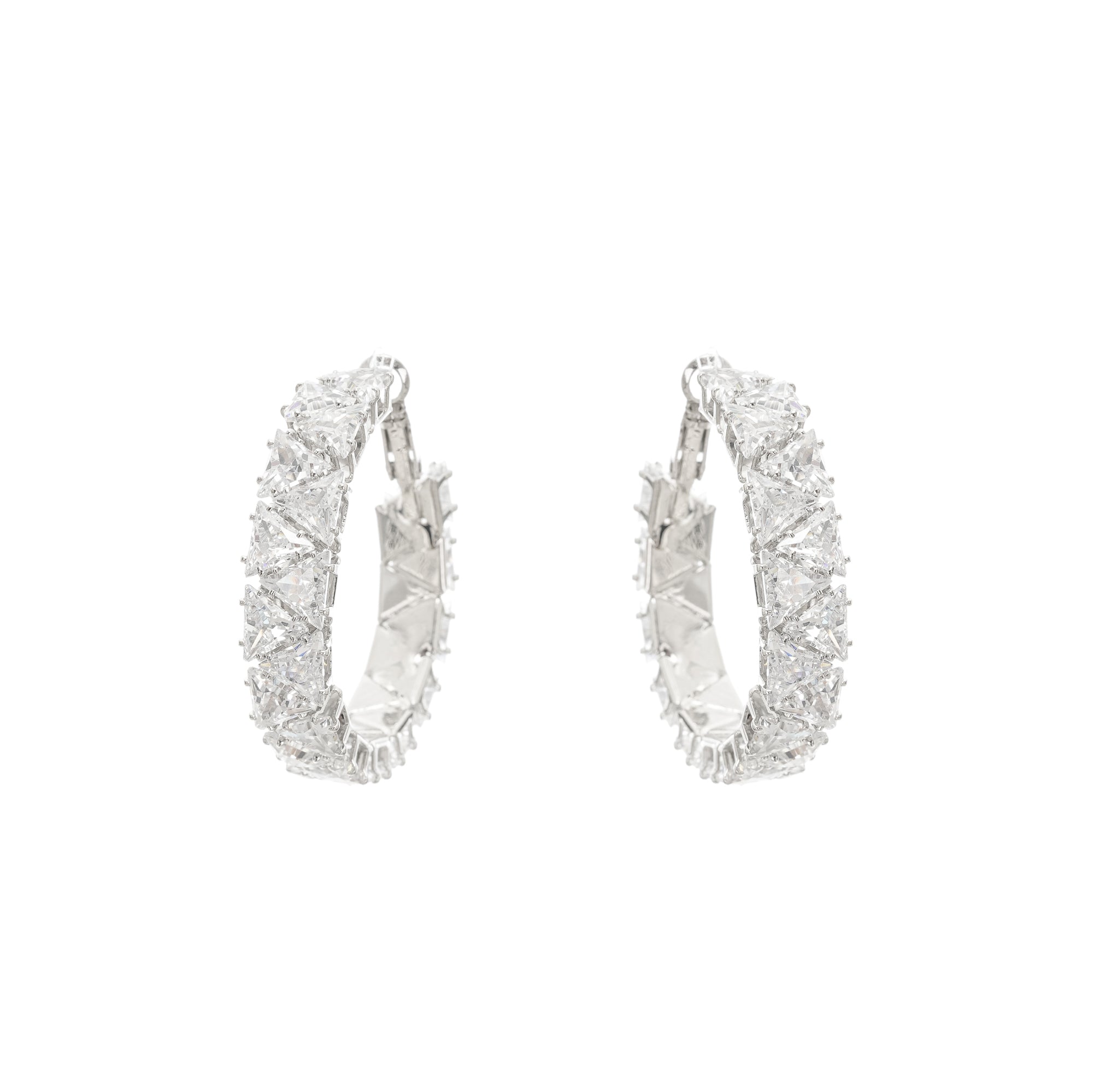 Léa crystal-embellished circle earrings