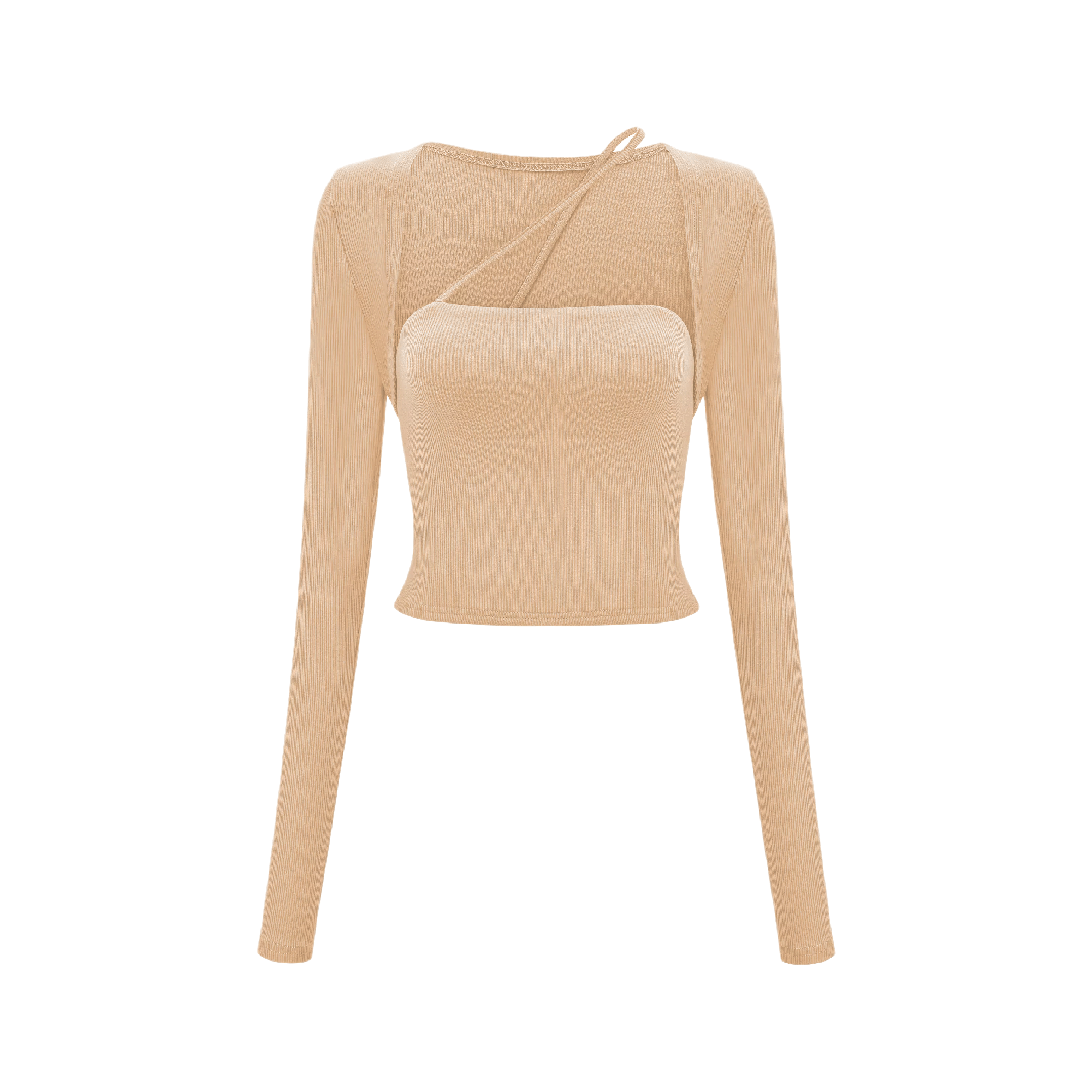 Leave the Door Open-scoop-neck spaghetti detail top (US Only)