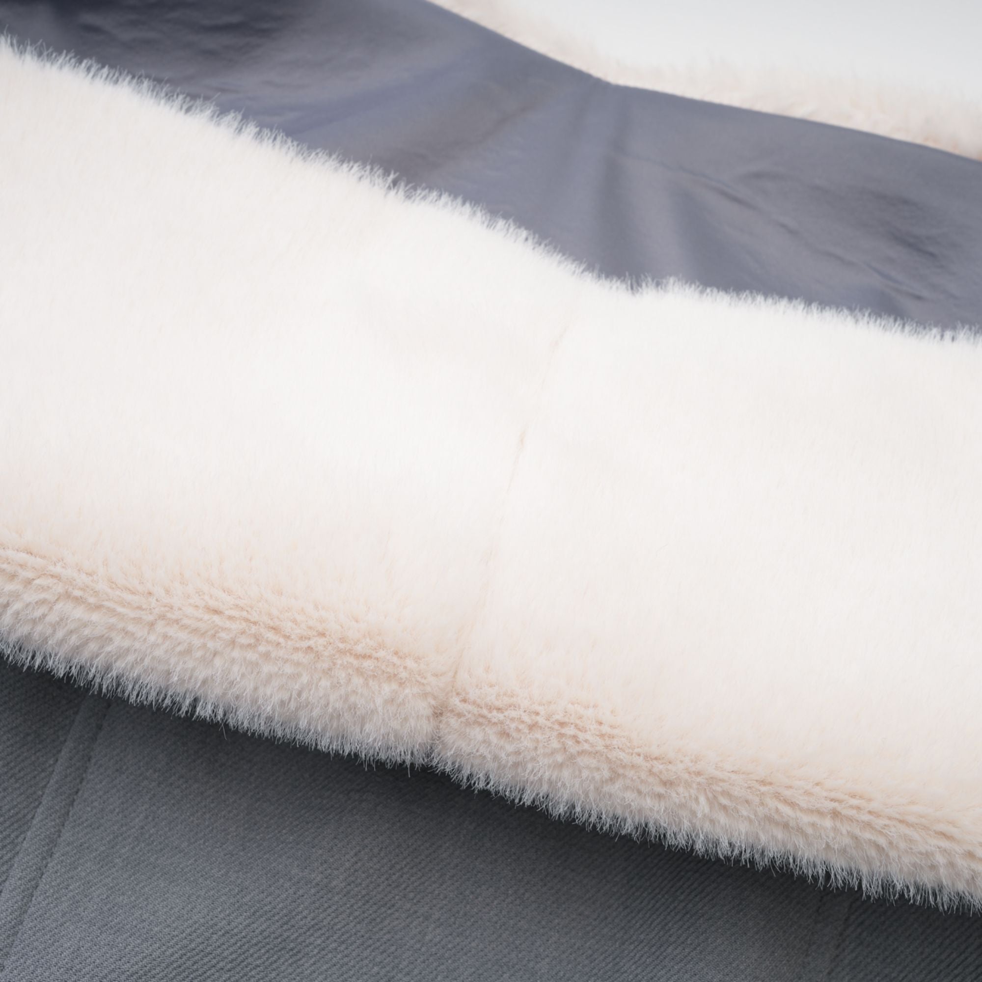 Lina grey faux-fur mini dress