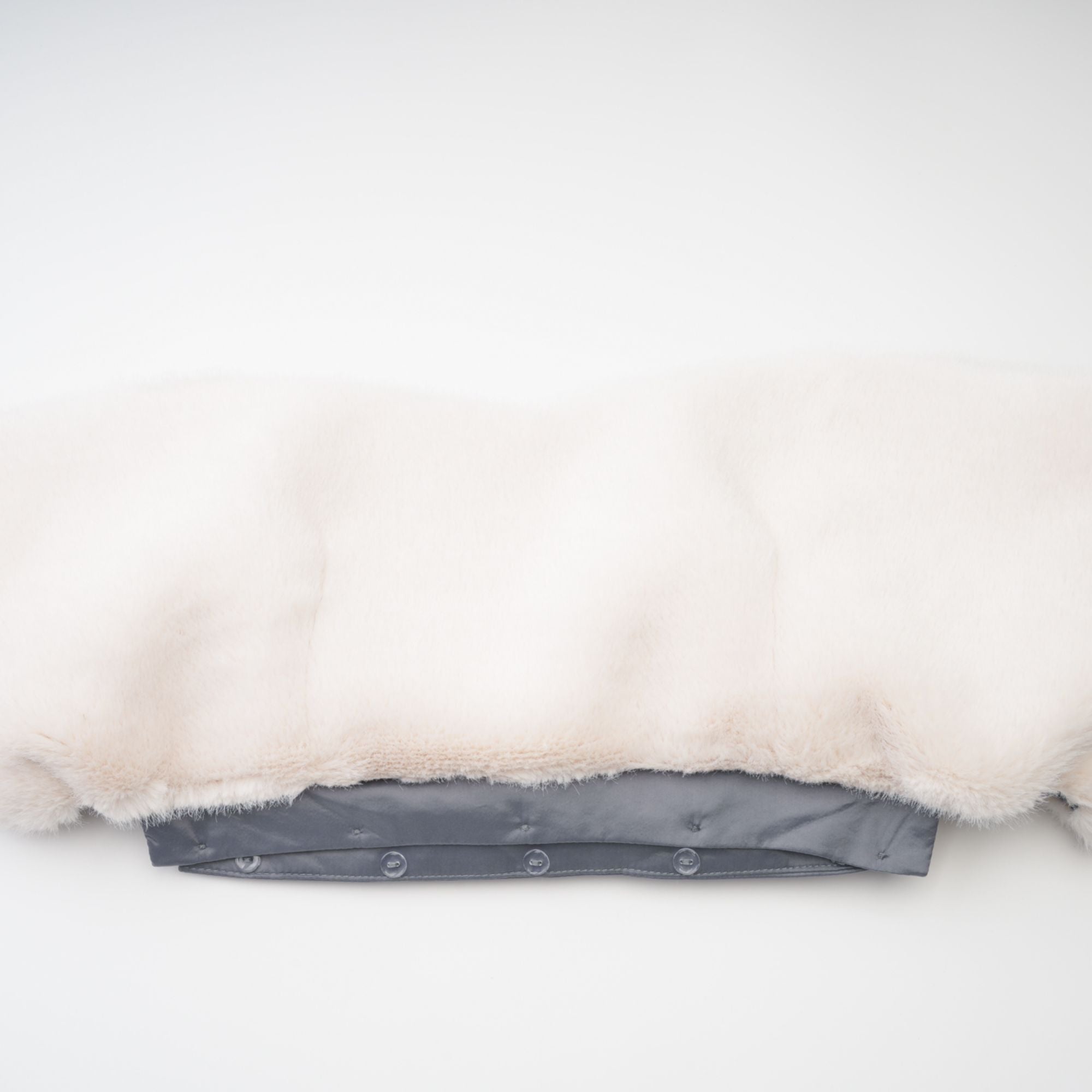 Lina grey faux-fur mini dress